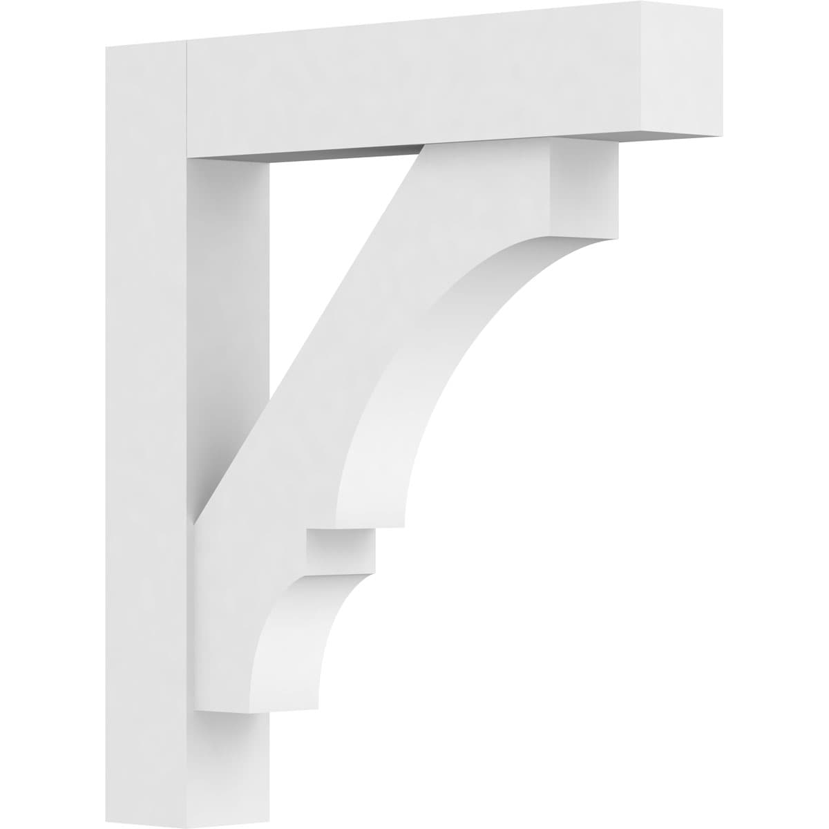 Ekena Millwork BKTP03X20X20BOA05 Standard Balboa 3-in x 20-in x 20-in White PVC Standard Bracket
