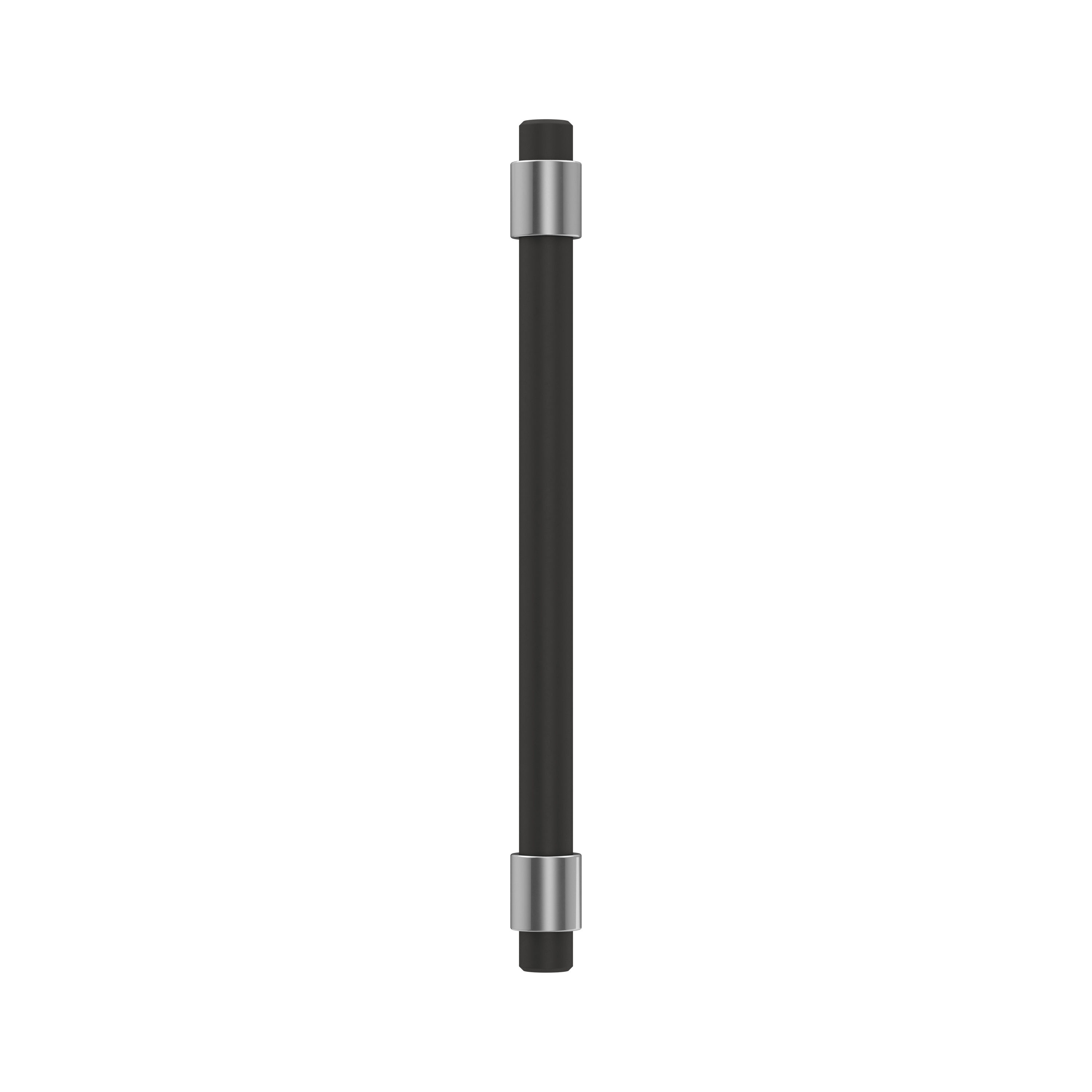 Modern Matte Black and Chrome Bar Cabinet Pull