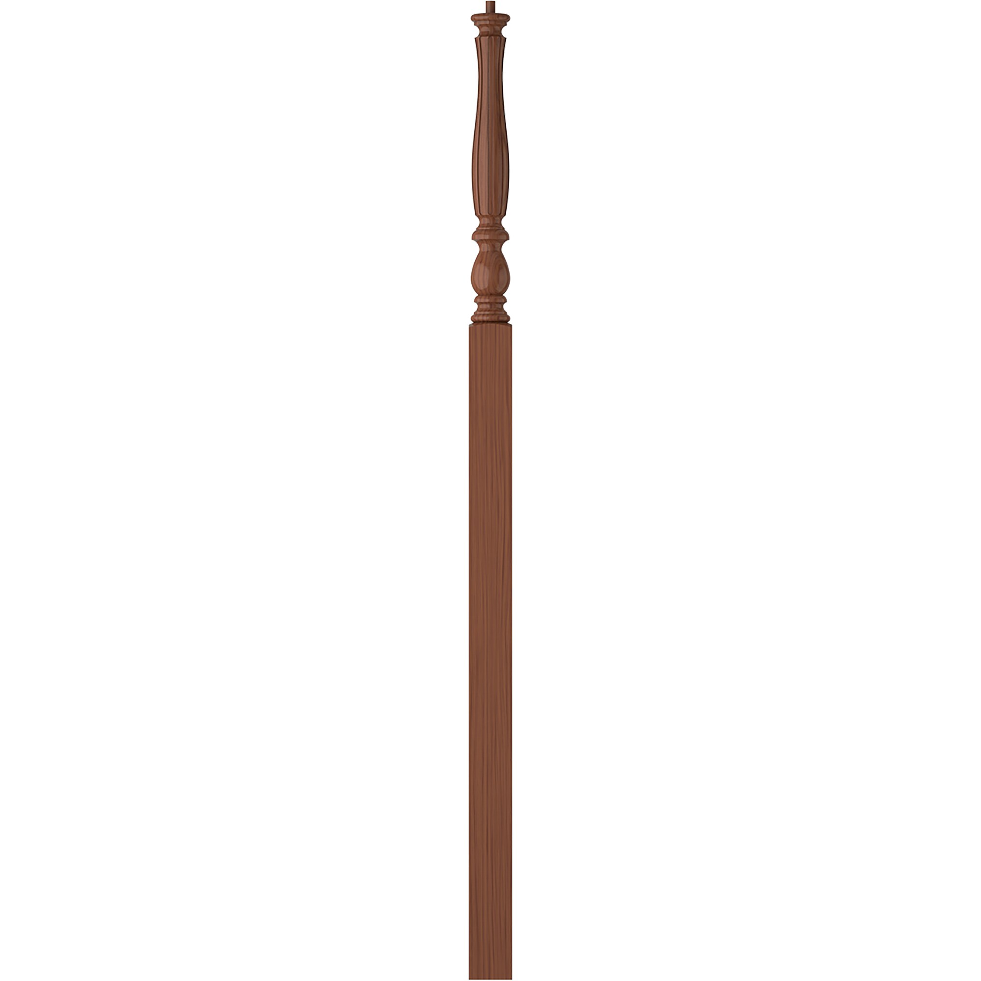 L.J. Smith Stair Systems LJF-3918-C Harbor 73-in x 3.25-in Unfinished Cherry Intermediate Stair Newel Post
