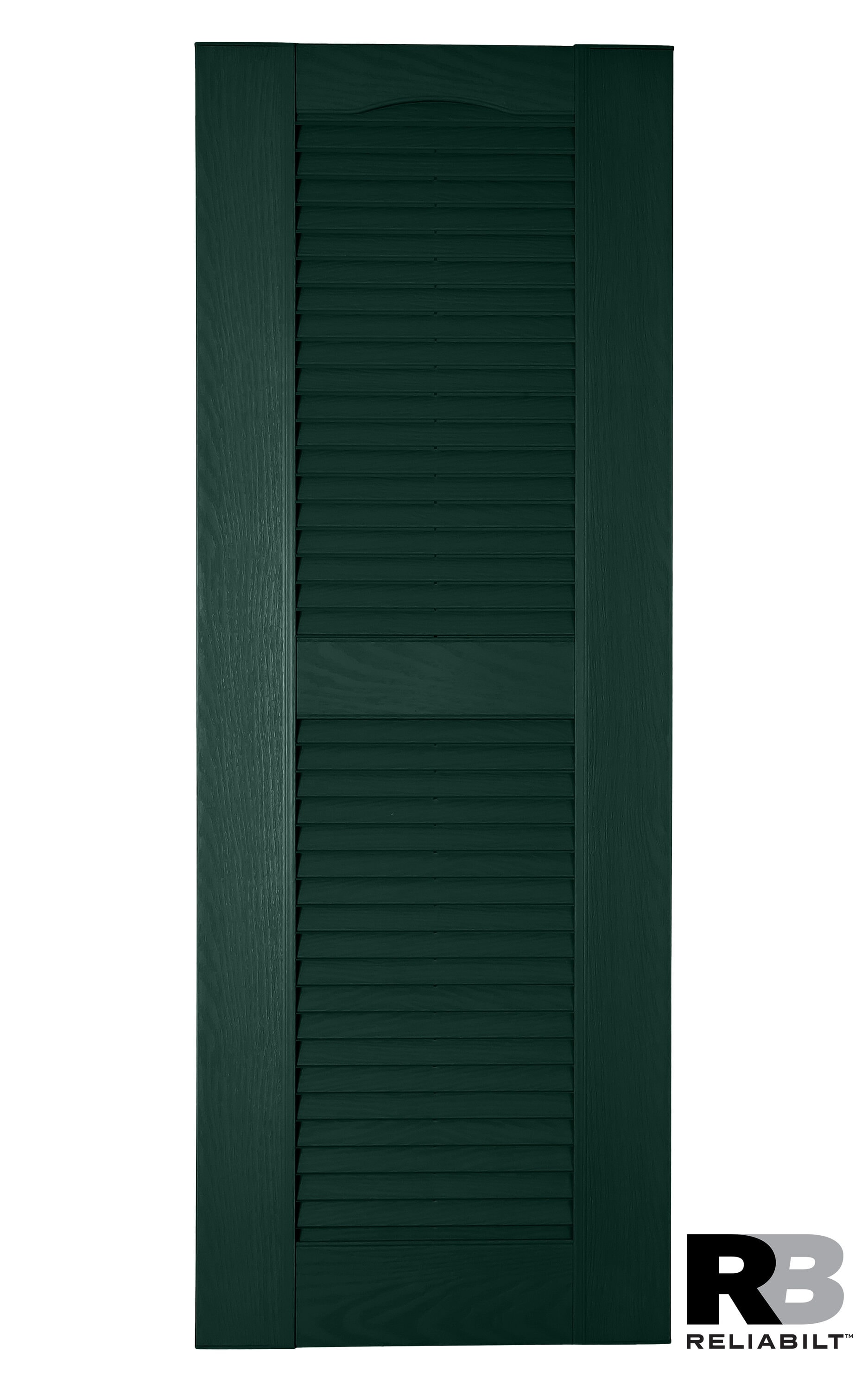 RELIABILT LVRCT1848009 17.75-in W x 48-in H Pine Green Louvered Polypropylene Exterior Shutters ( 2 -Pack )