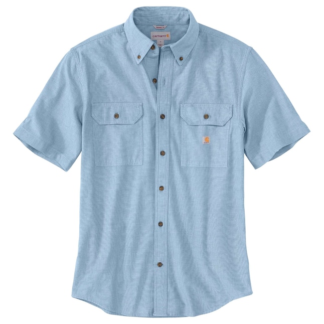 Carhartt Men's Knit Short Sleeve Solid Button-down Shirt (Large) in the ...
