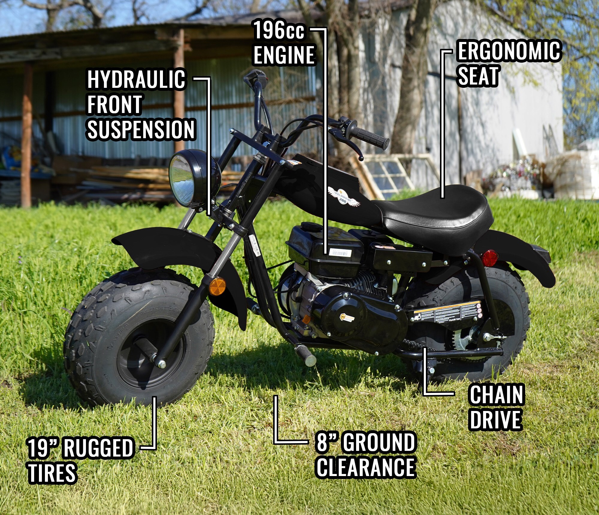 Massimo MMS-MB200-BK Dirt-Bikes-Mini-Bikes - View #9