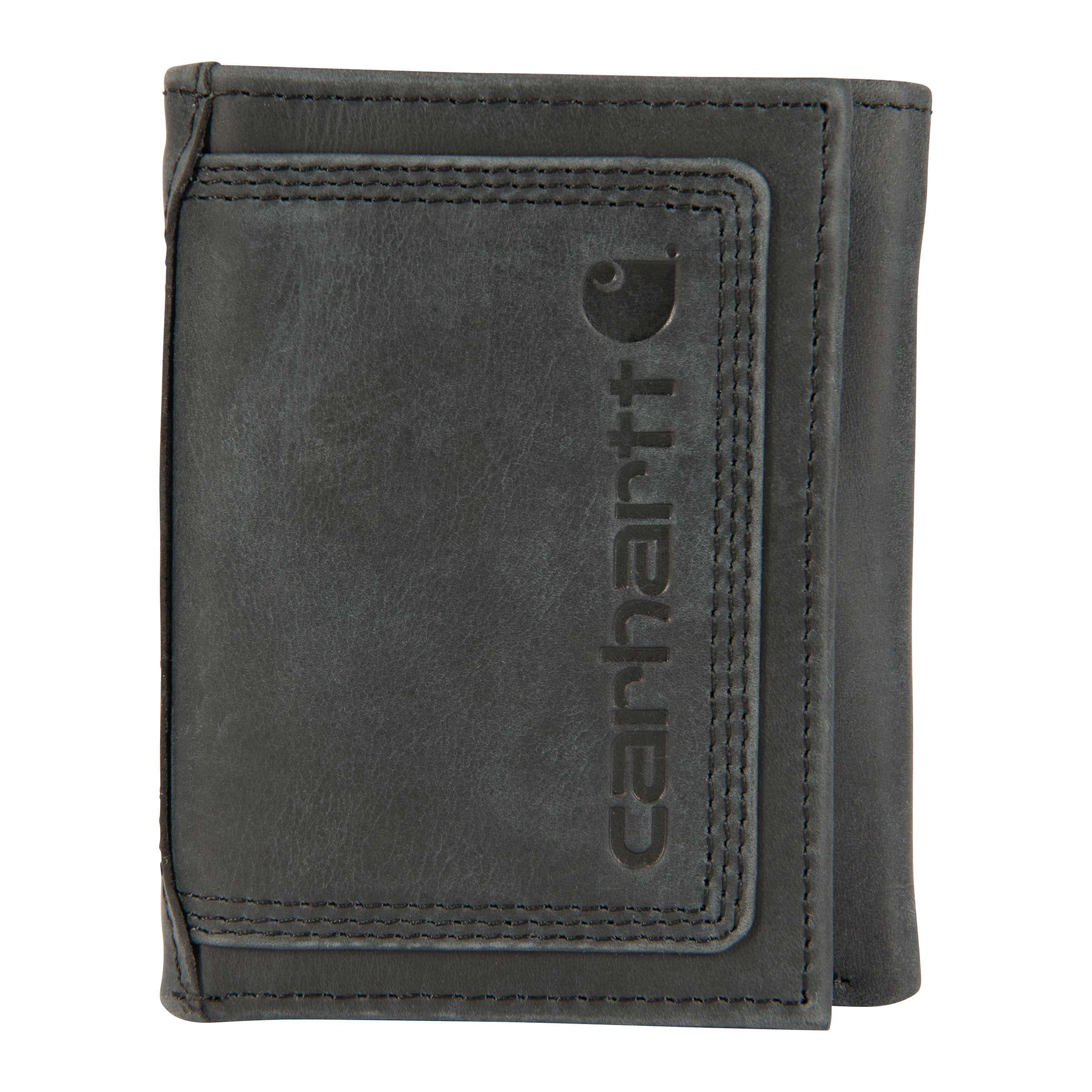 Carhartt B000021300199 4.5" x 3.5" x 0.75" Black Leather Softshell Wallet