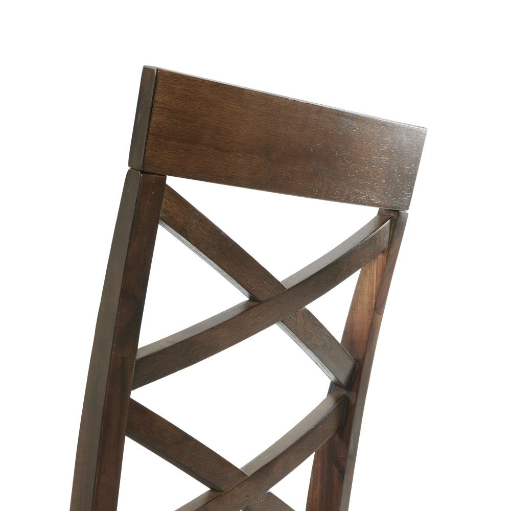 Rustic Brown Cherry Counter Height Dining Set with 4 Chairs and Bench