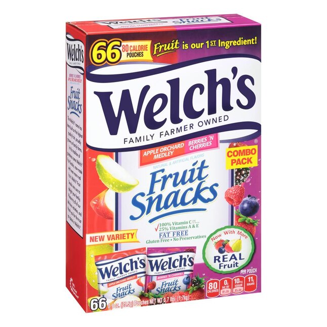 Welch's Welch's Berries N Cherries and Apple Orchard Medley Fruit Snacks,  66 in the Snacks  Candy department at Lowes.com