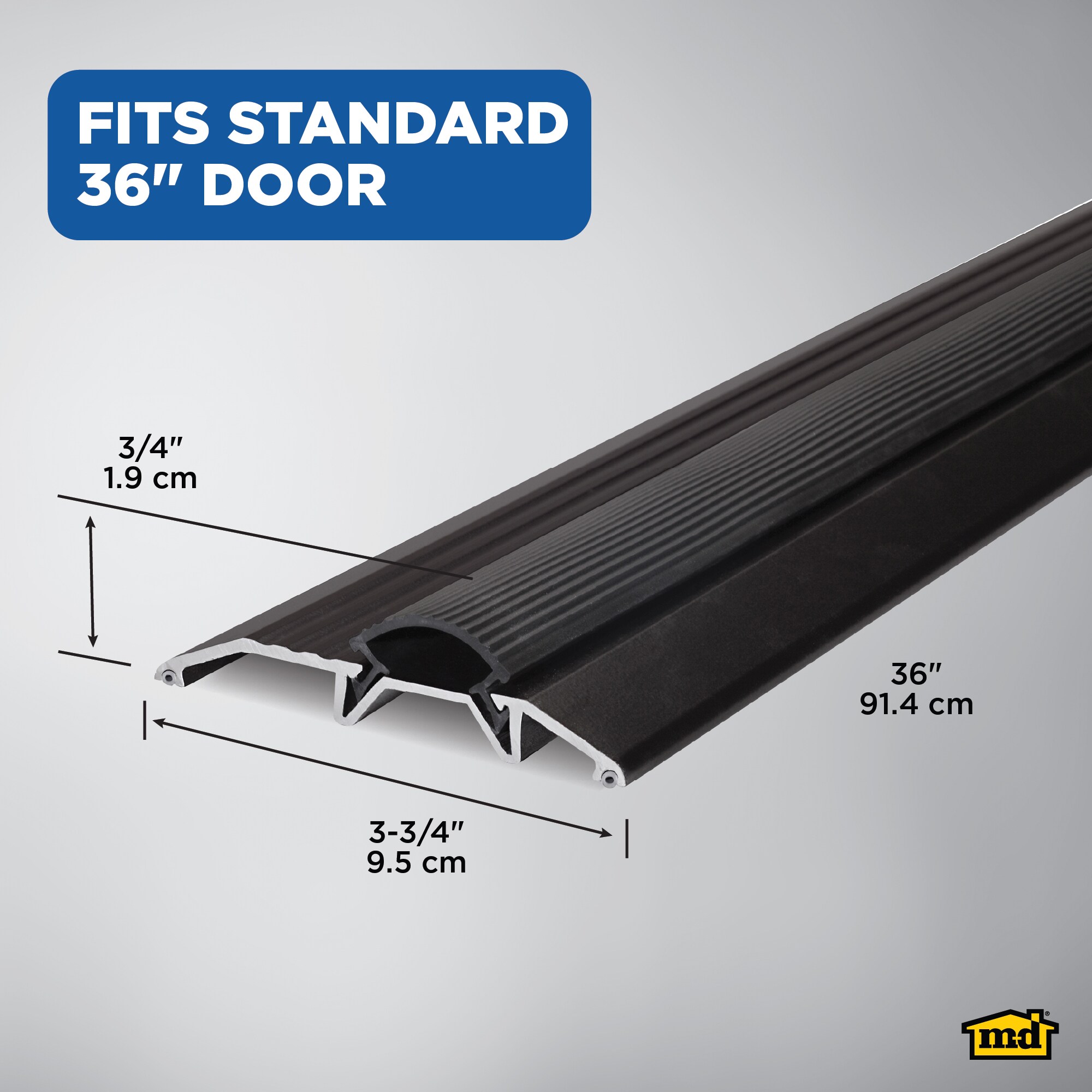 M-D 36-in x 0.75-in Aluminum Door Threshold (Install with Screws