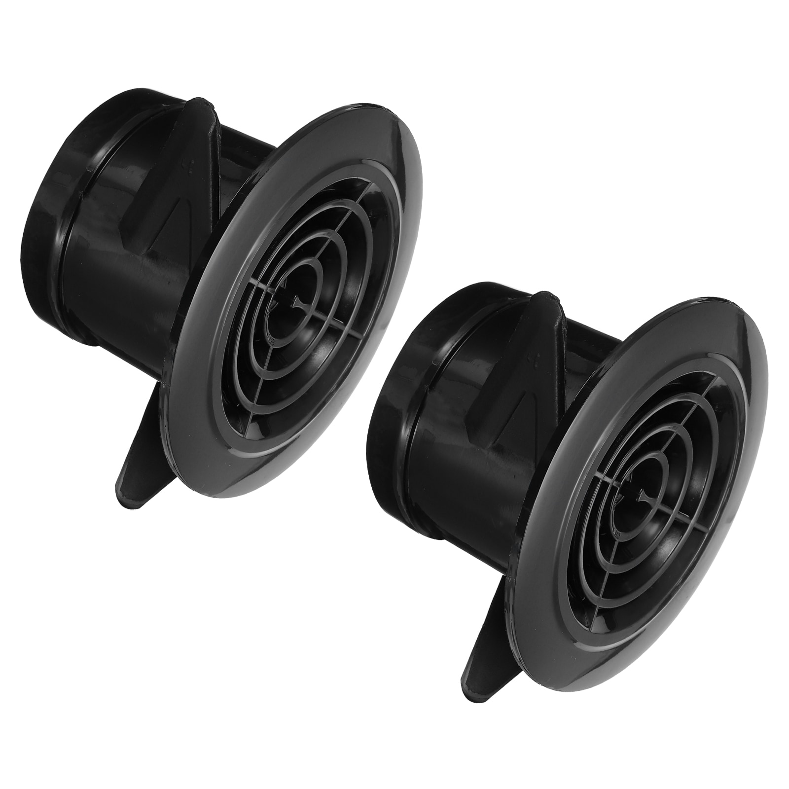 PATIKIL 3inch Round Air Vent Cover 2pcs Soffit Vents ABS Adjustable Ceiling Vent Covers Air Vent Louver for Bathroom Kitchen Living Room Ventilation System Black