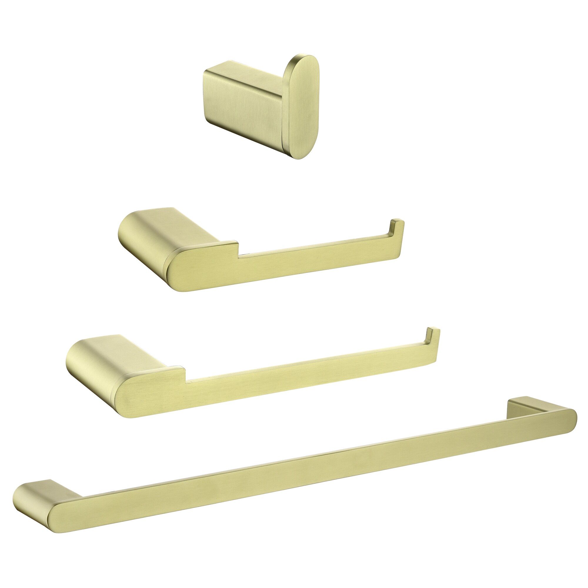 Boyel Living 4-Piece Bathroom Hardware Set Brushed Gold Decorative ...