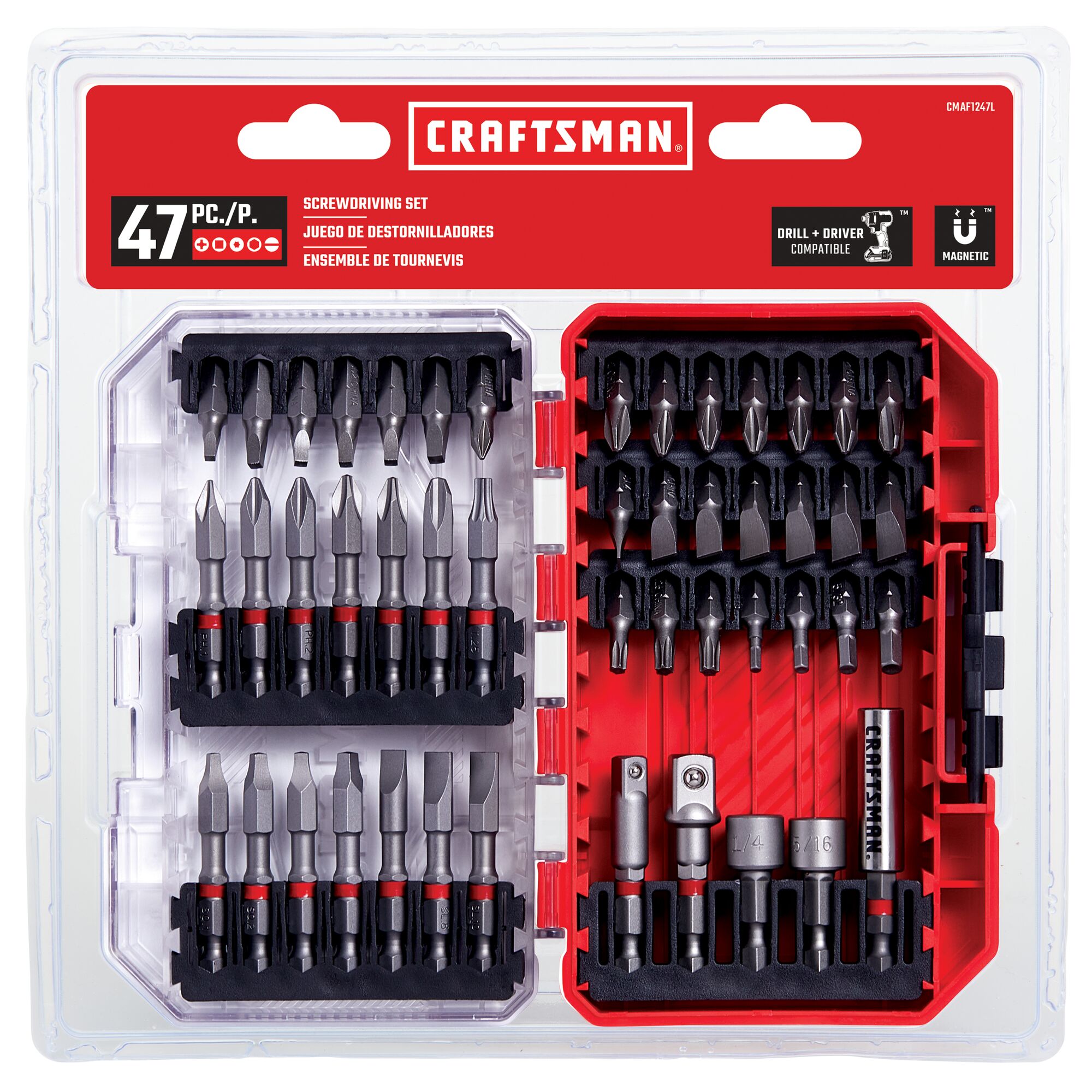 CRAFTSMAN Screwdriver Bit Set (47-Piece) in the Screwdriver Bits department  at Lowes.com