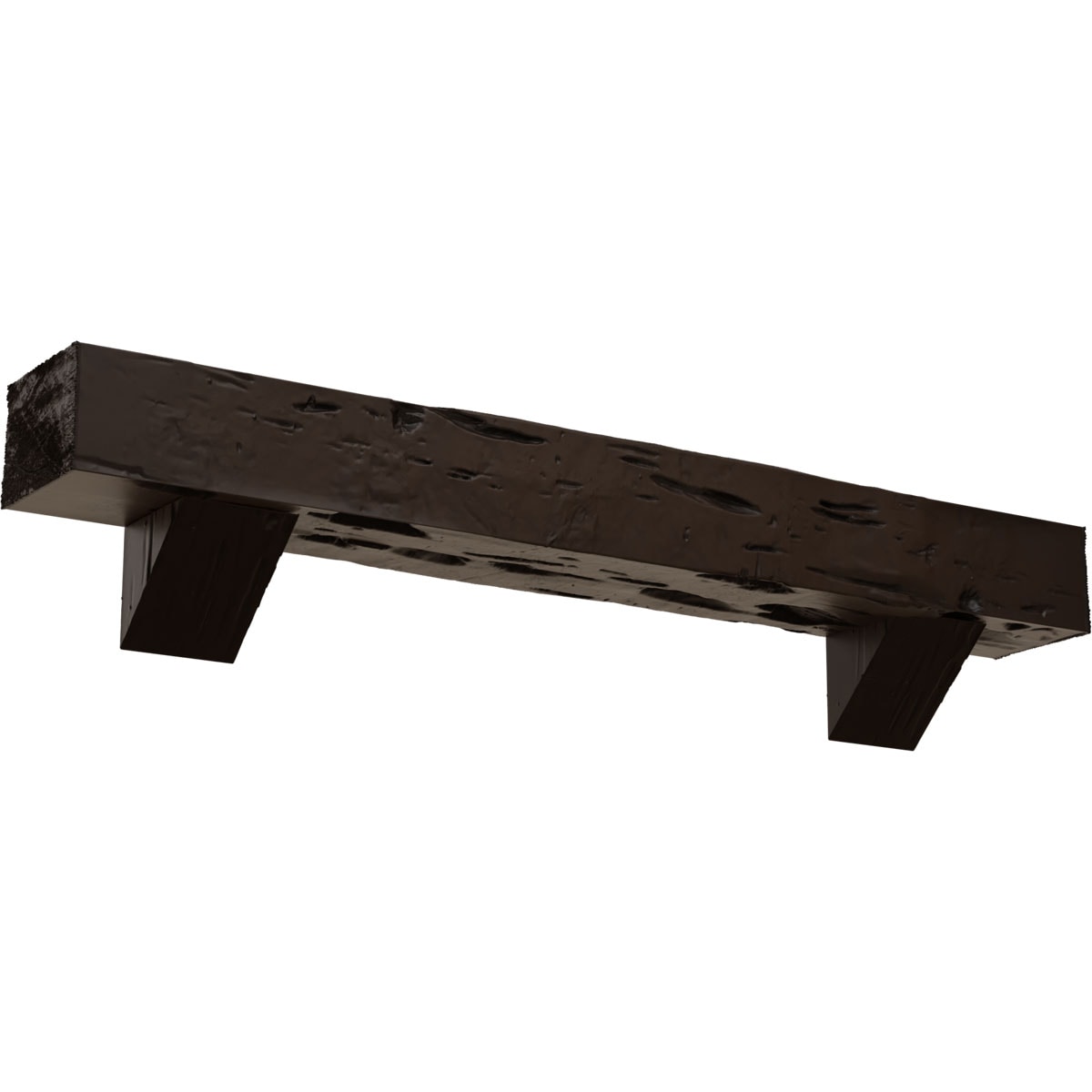 Pecky Cypress Faux Wood Fireplace Mantel Kit w/Breckinridge Corbels ...