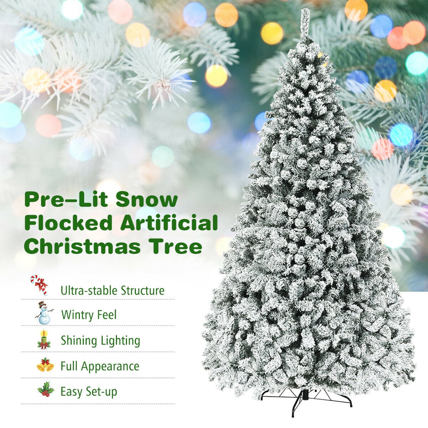 WELLFOR HYJ22730 Artificial-Christmas-Trees - View #2