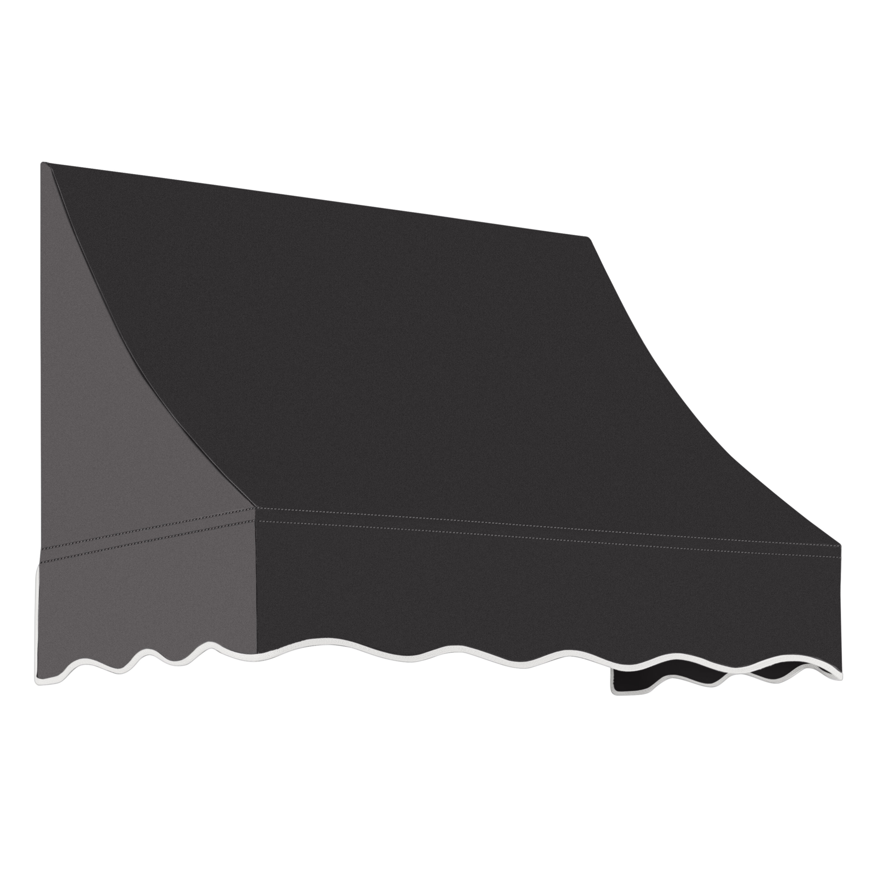 Awntech NT22-L-3K Nantucket 40.5-in Wide x 24-in Projection x 31-in Height Fabric Black Solid Fixed Window/Door Awning