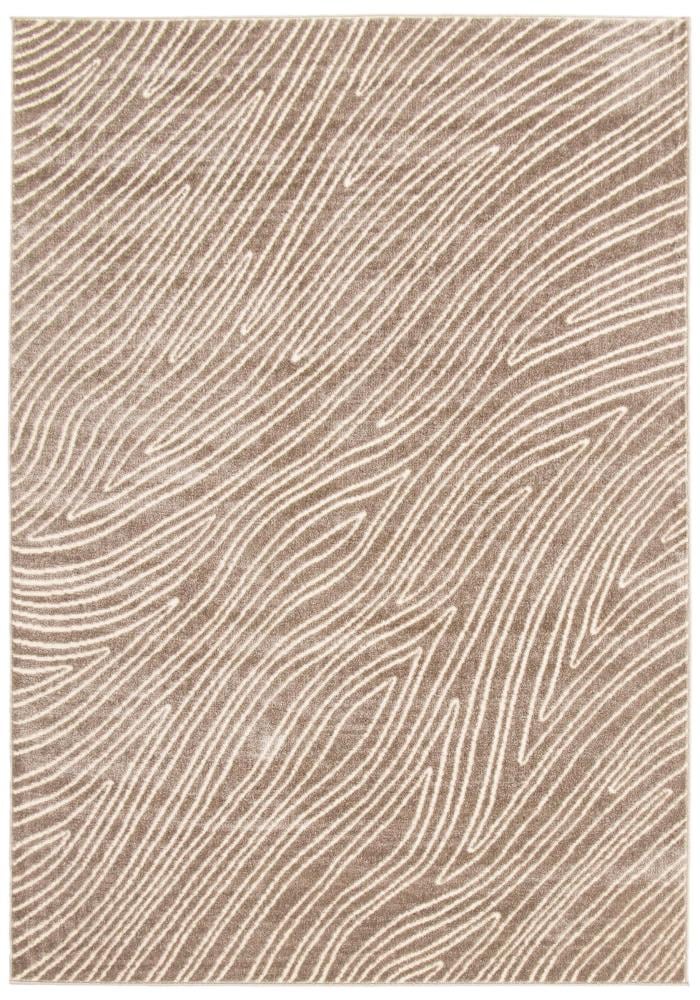 347050 eCarpet Gallery Modern Indoor Area Rug 6'7 x 9'6 Taupe Carpet