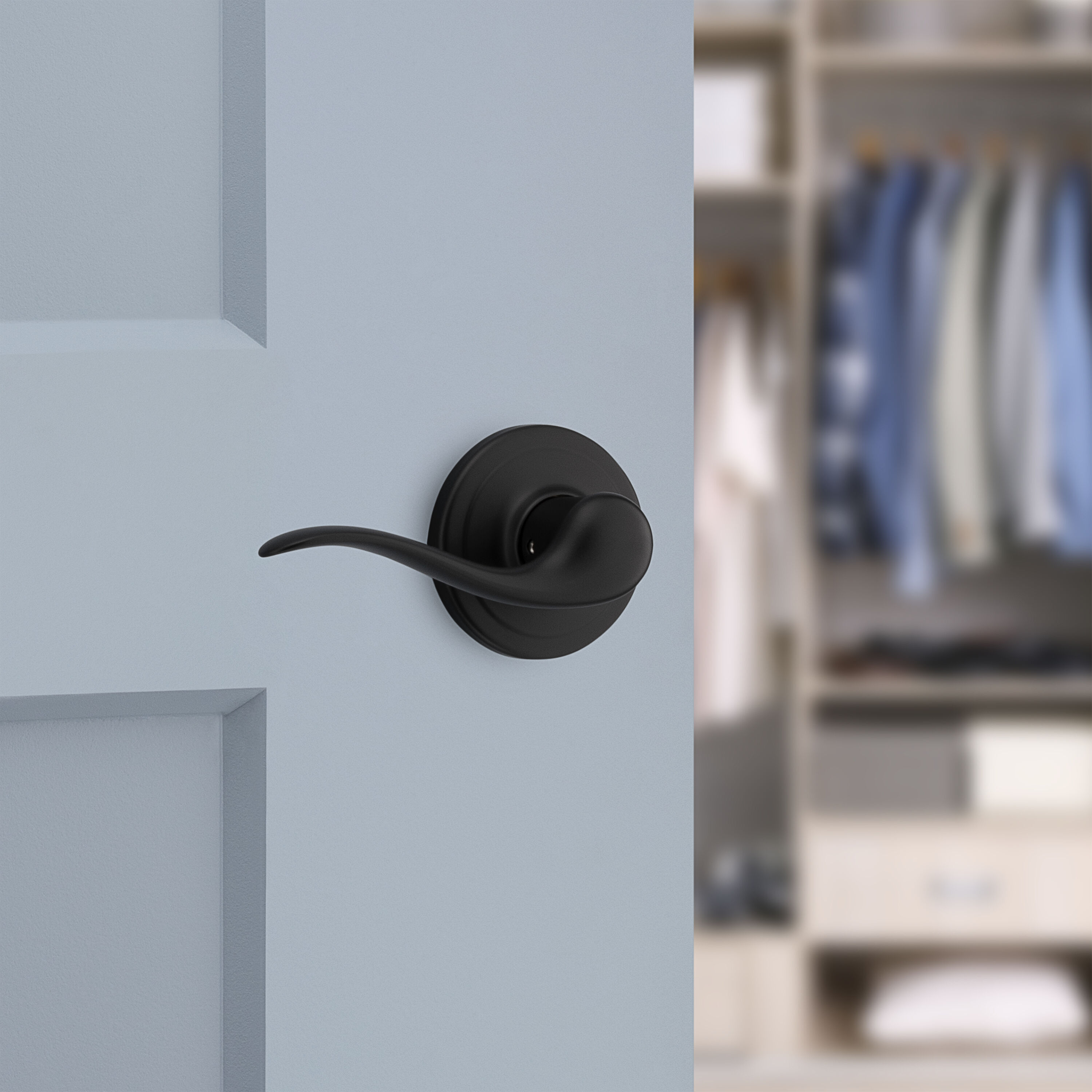 Matte Black Left-Handed Dummy Door Lever