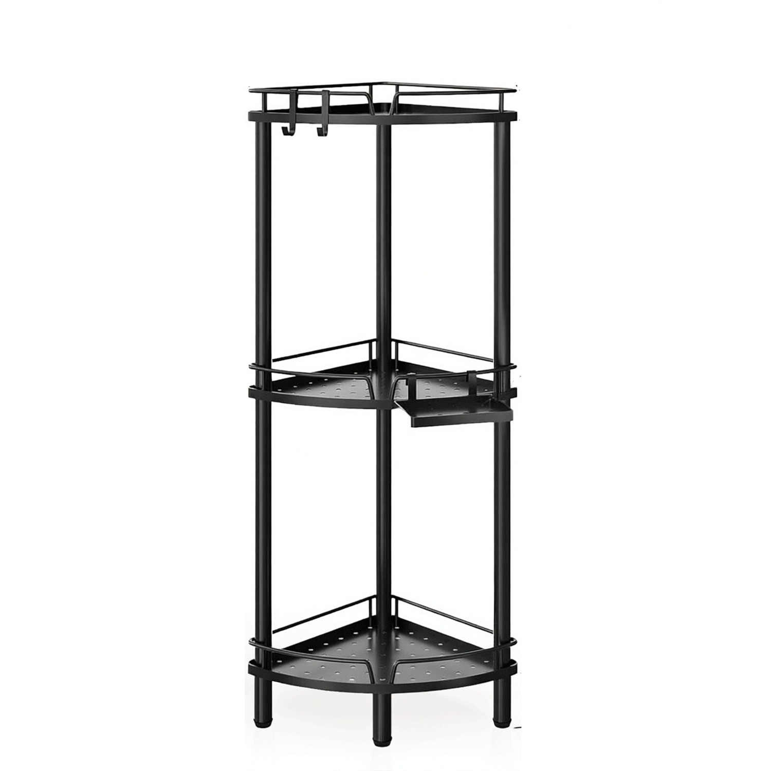 Sggvecsy Corner Shower Caddy Standing 3 Tier Metal Shower Organizer