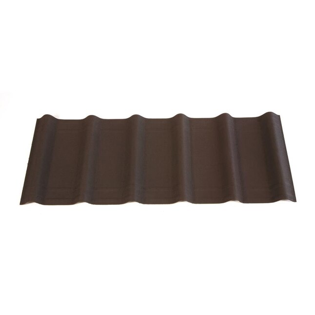 ONDUVILLA 3.5-ft x 1.33-ft Ribbed Brown Asphalt Roof Panel ONDUVILLA 3.5-ft x 1.33-ft Ribbed Brown Asphalt Roof Panel