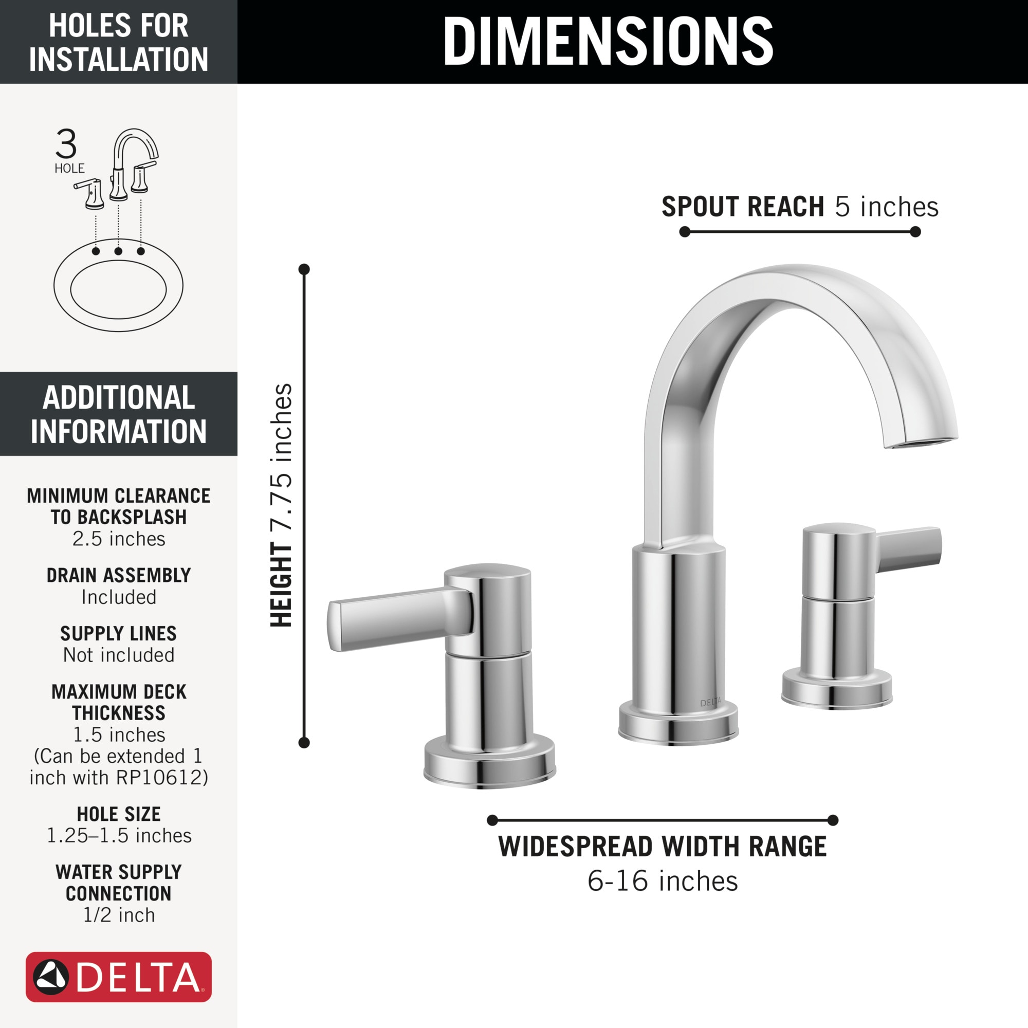 Delta 35855LF Lavatory-Faucets - View #3