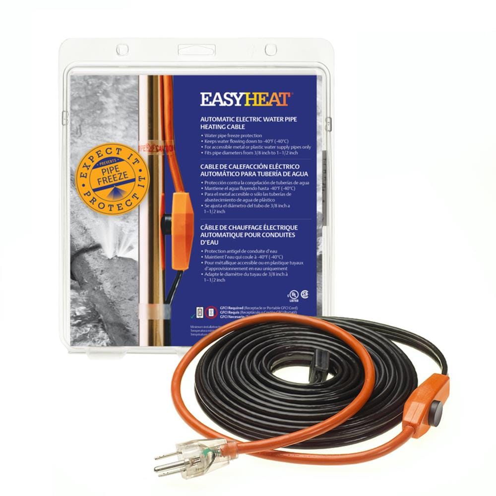 Automatic Electric Water Pipe Heating Cable Emerson EasyHeat AHB019 6-10ft. 