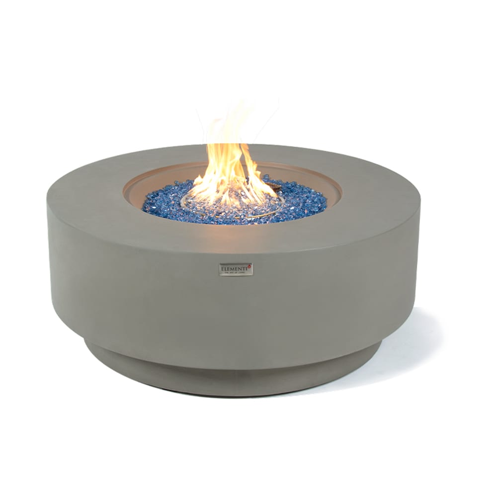 Elementi OFG414LG-LP-1 41-Inches W Light Grey Glass fiber reinforced concrete Round Liquid propane Fire pit