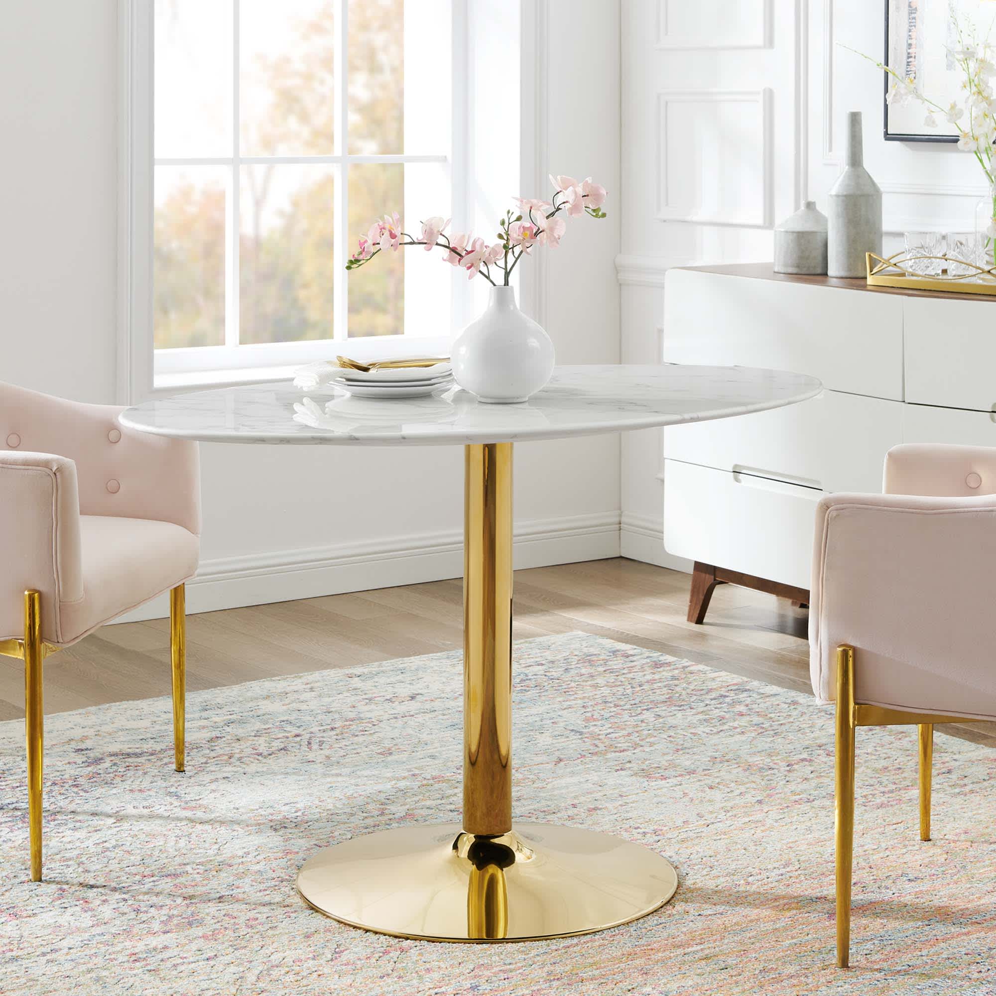 Modway EEI-4752-GLD-WHI Dining-Tables - View #2