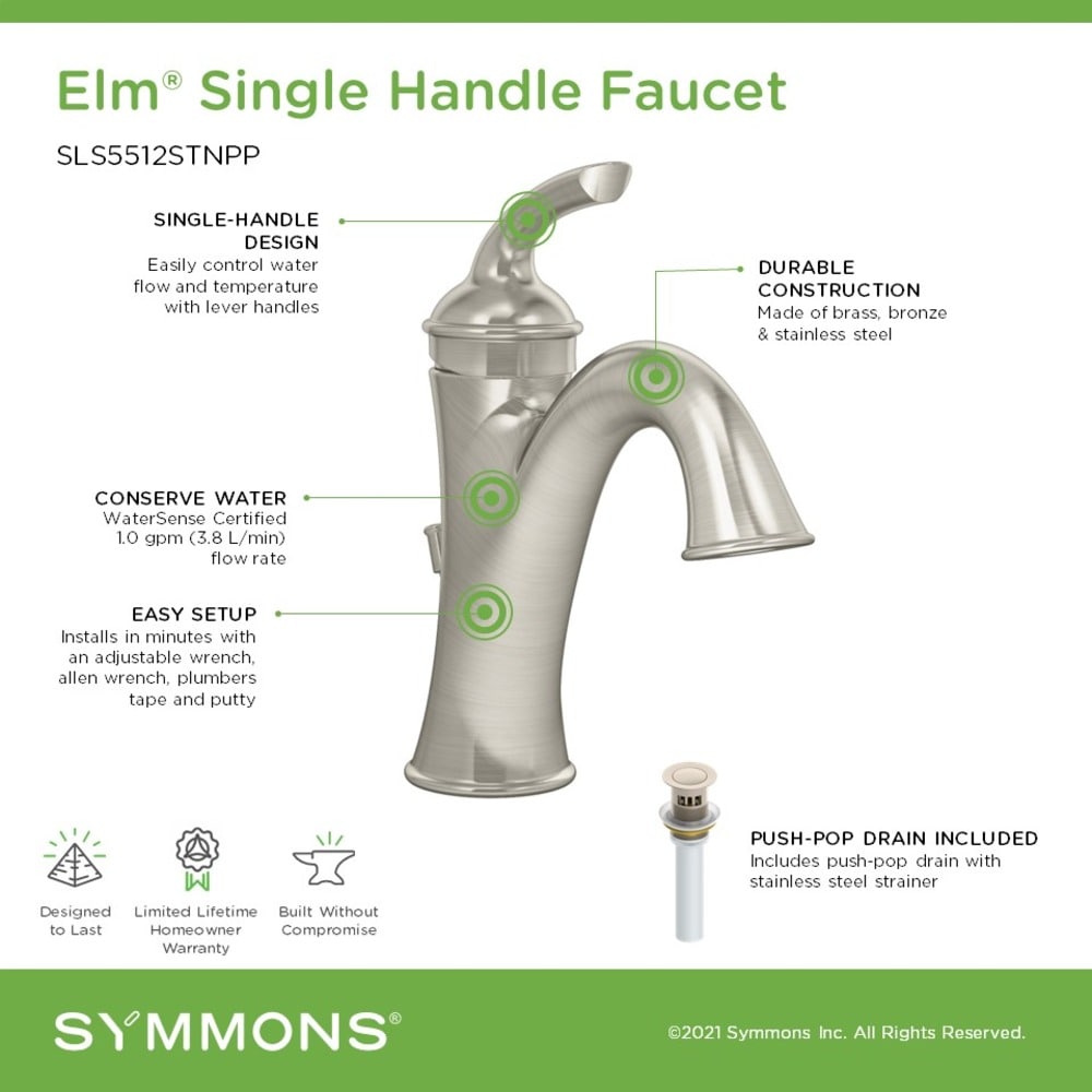 Symmons SLS5512STNPP Lavatory-Faucets - View #4