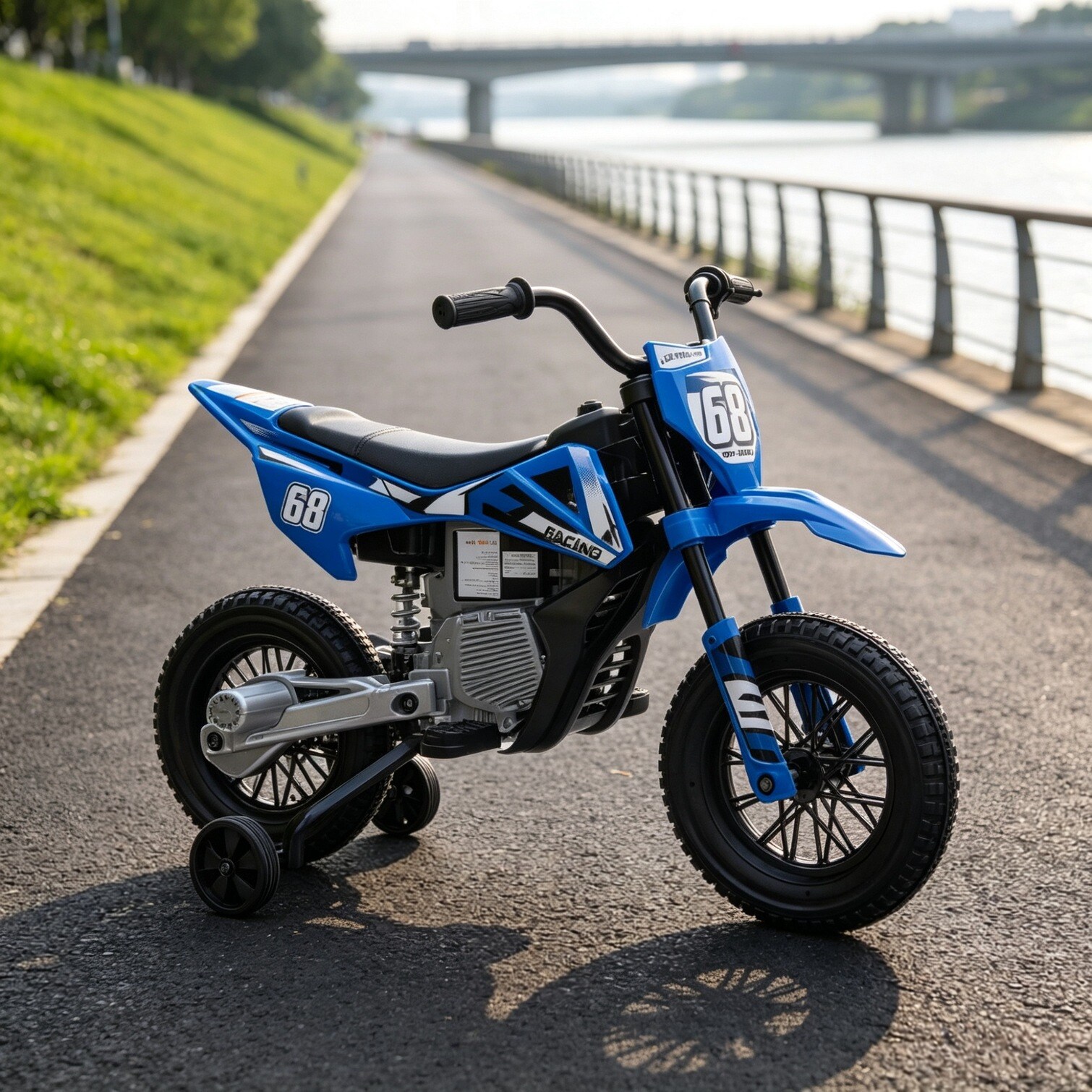 BBabe Children s Electric Ride-On Motorcycle - Blue Toys Baby Products ...