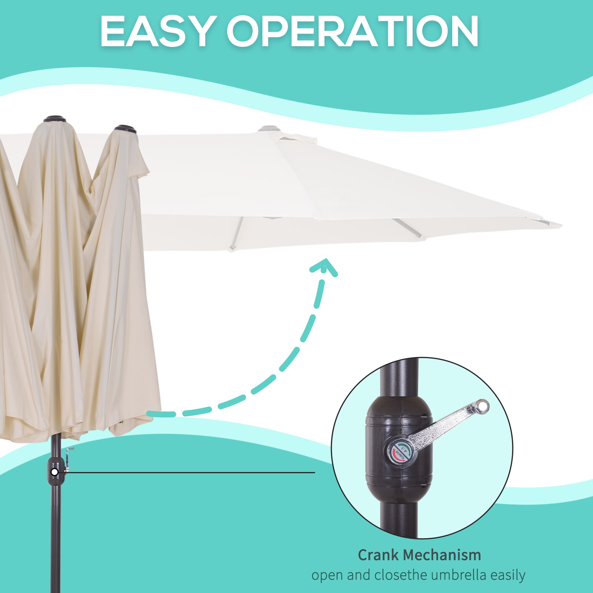 Outsunny 84D-030V01CW Umbrellas-2 - View #7