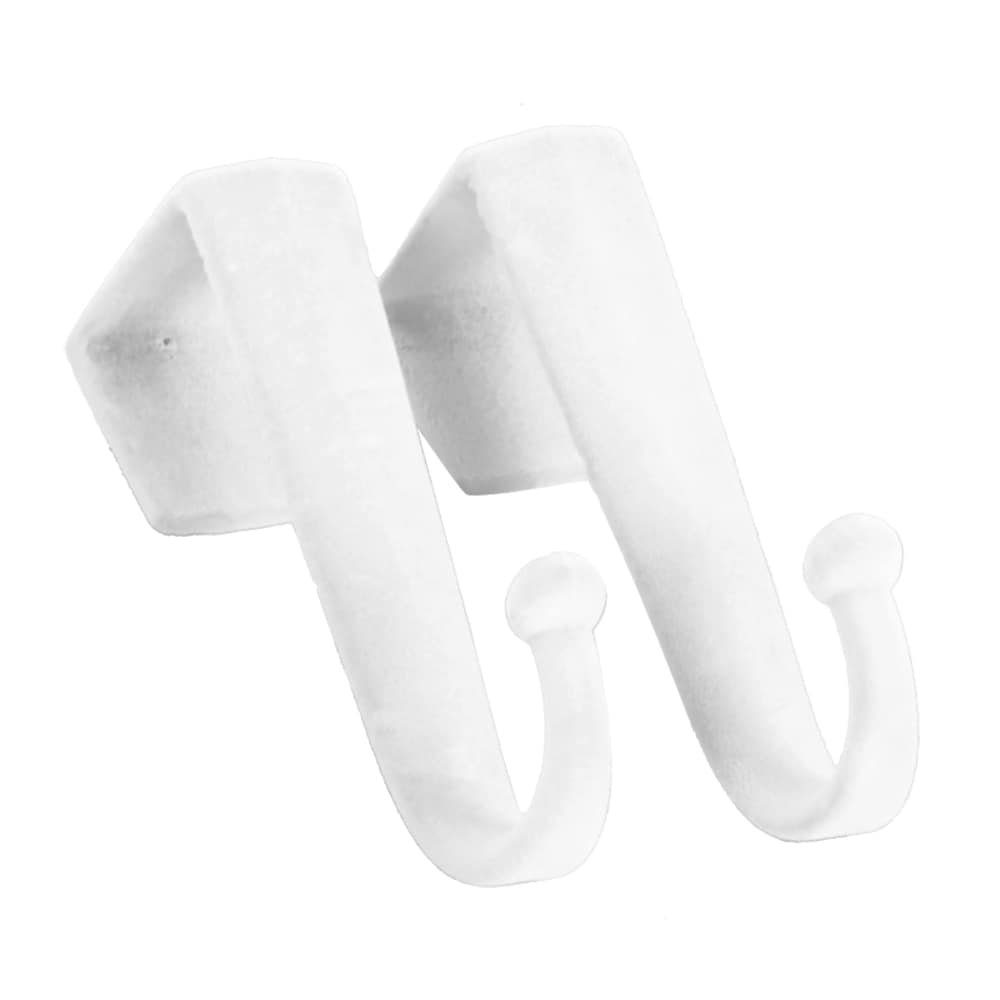 White Hook & Eye - 2 Rows - 1 1/2” Height - Package Quantity: 1 Pair / 2 Pieces by Porcelynne