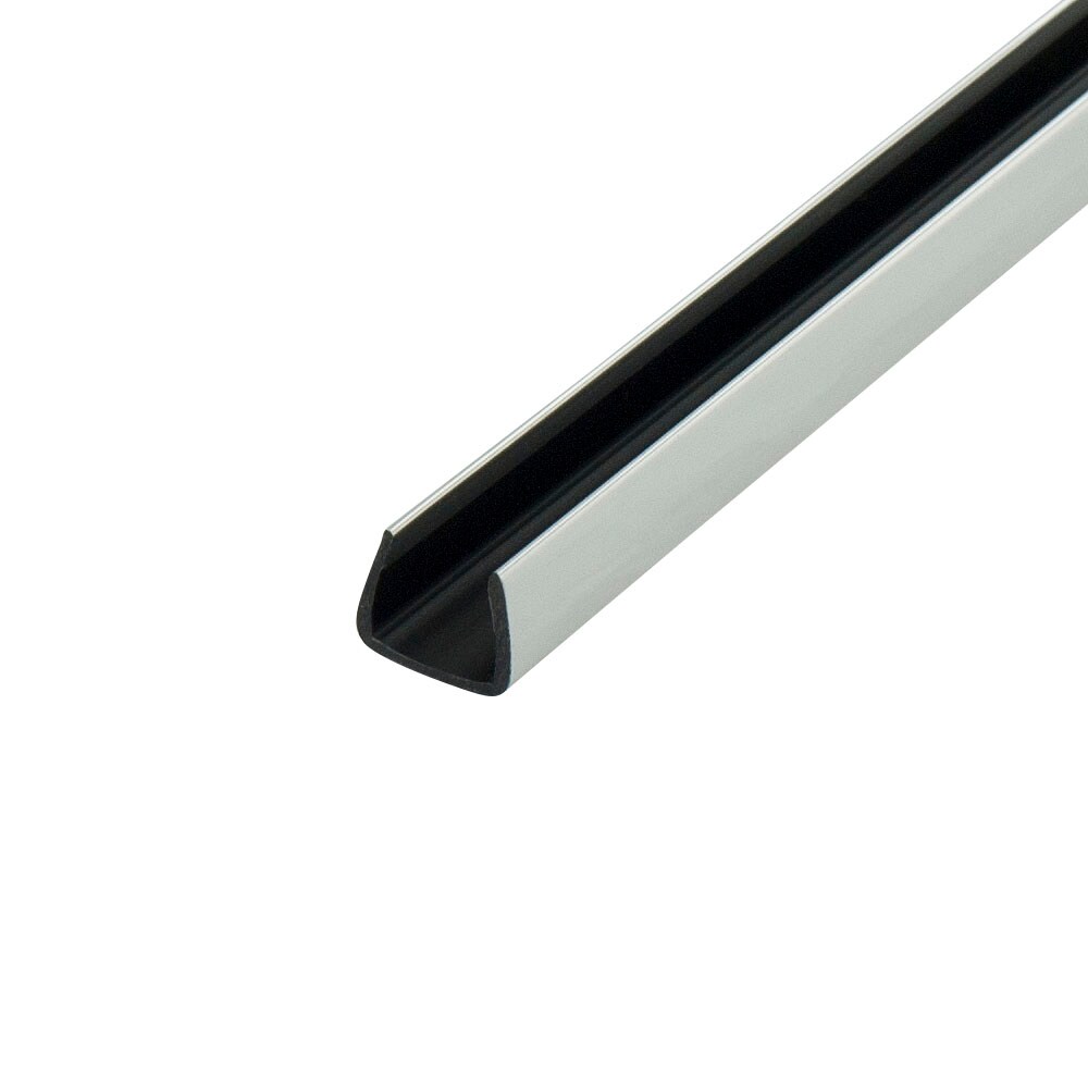 Outwater 3P1.27.02021 Polished Chrome 3/8-in Abs and Mylar Plastic U-Channel/C-Channel 36-in Lengths (Pack of 4)