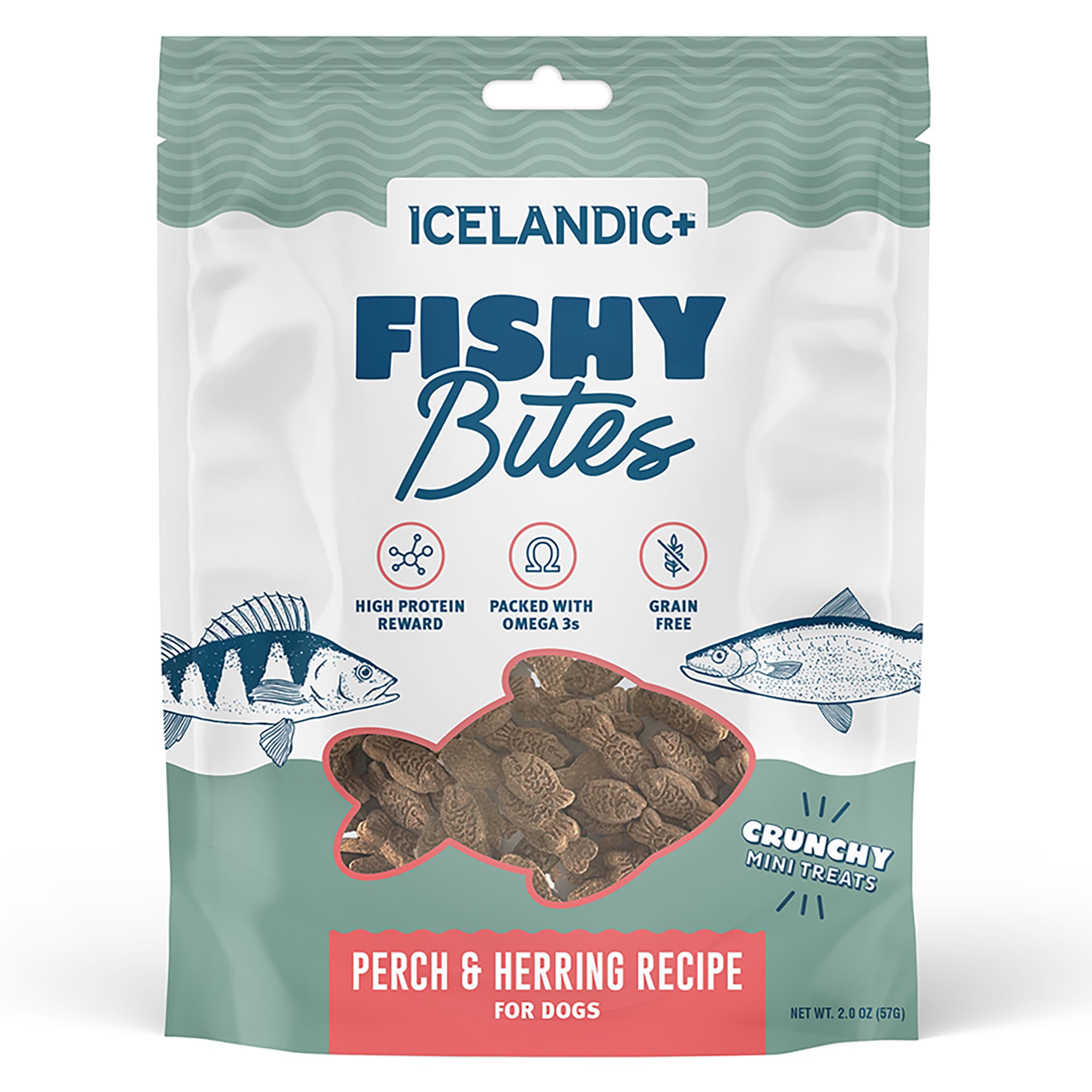 ICELANDIC+ - Fishy Bites Perch and Herring 2oz Dog Treats