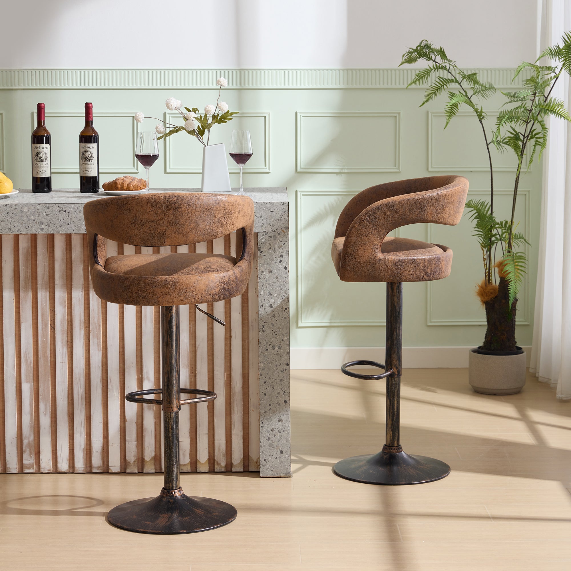 Vecelo LOE-C13-DBRN stools - View #2