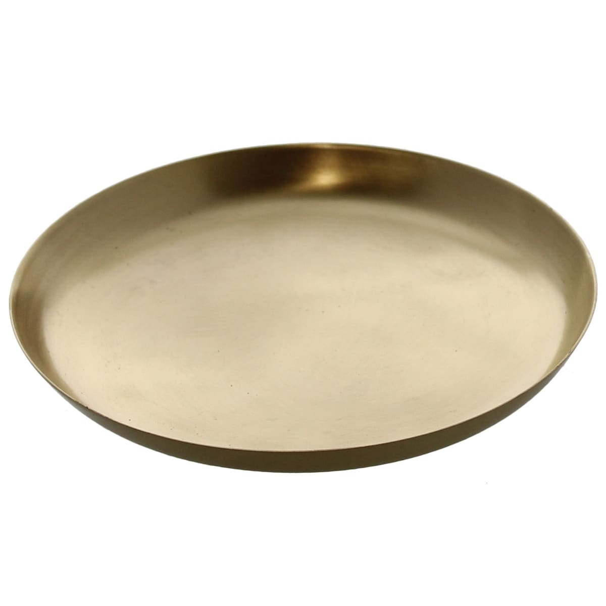 HomeRoots 4000397916 0.75-in x 5.75-in Gold Round Serving Tray