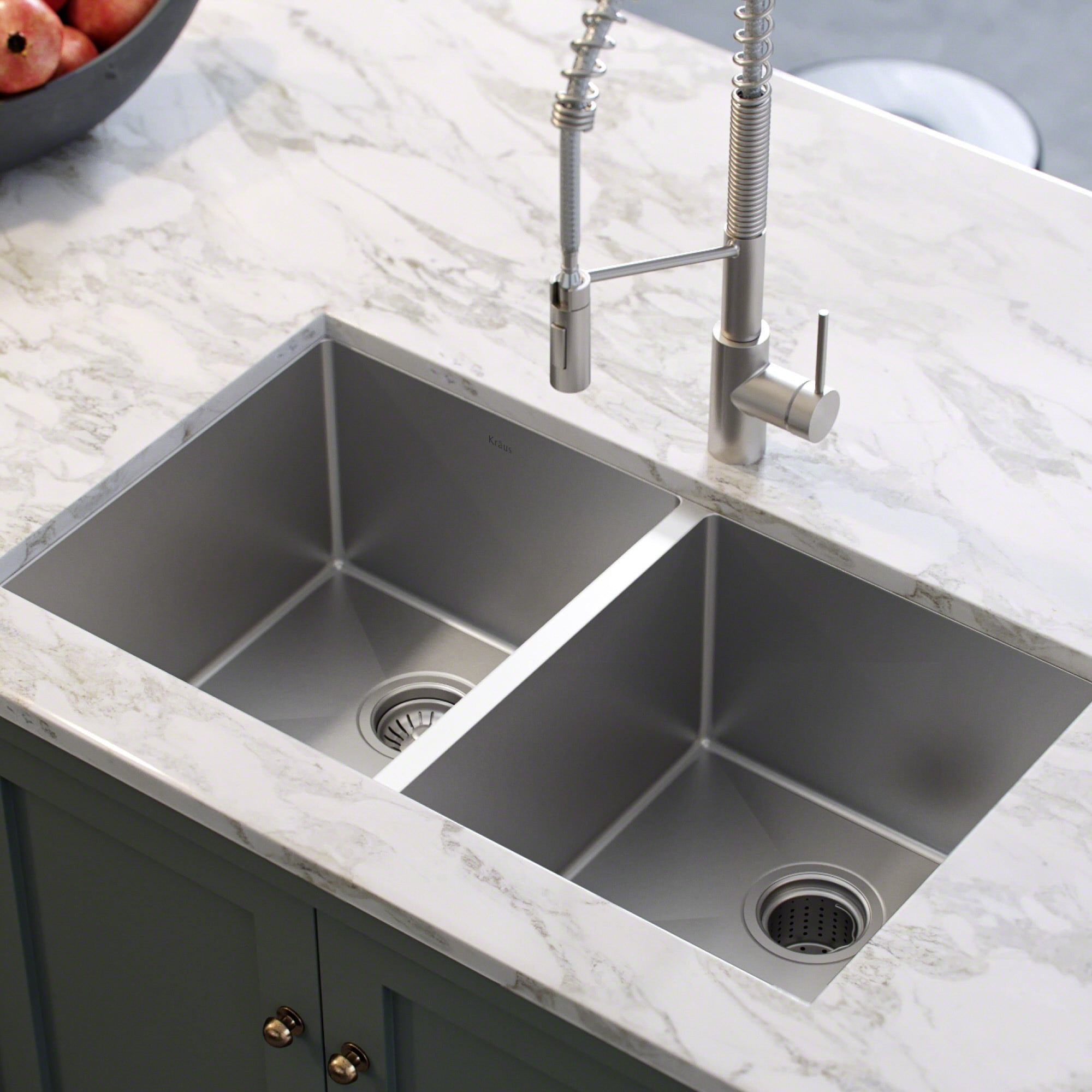Kraus KHU102-33-100-75MB Kitchen-Sinks - View #3