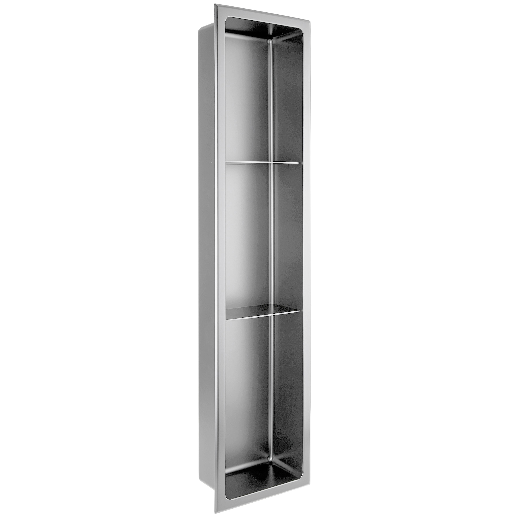 AKDY 8-in x 36-in Matte Black Stainless Rectangular Shower Niche