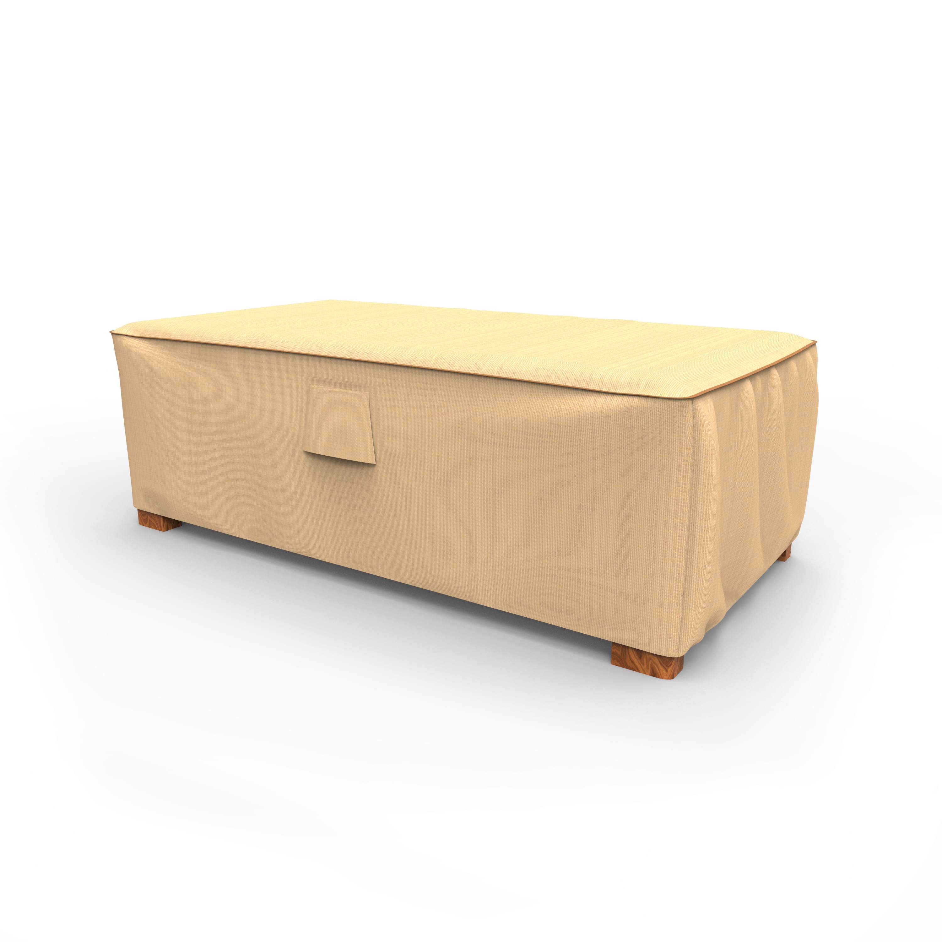 Budge P5A35TNNW2 StormBlock#8482 Savanna Tan Polyester Patio Furniture Cover For Coffee table