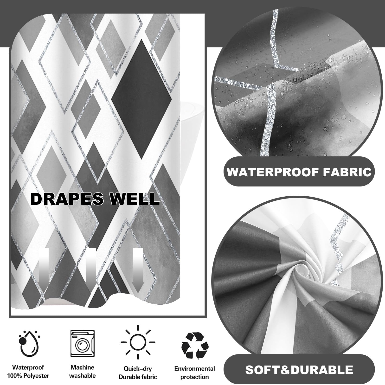 Etokfoks LET0401S08 Shower-Curtains-Liners - View #3