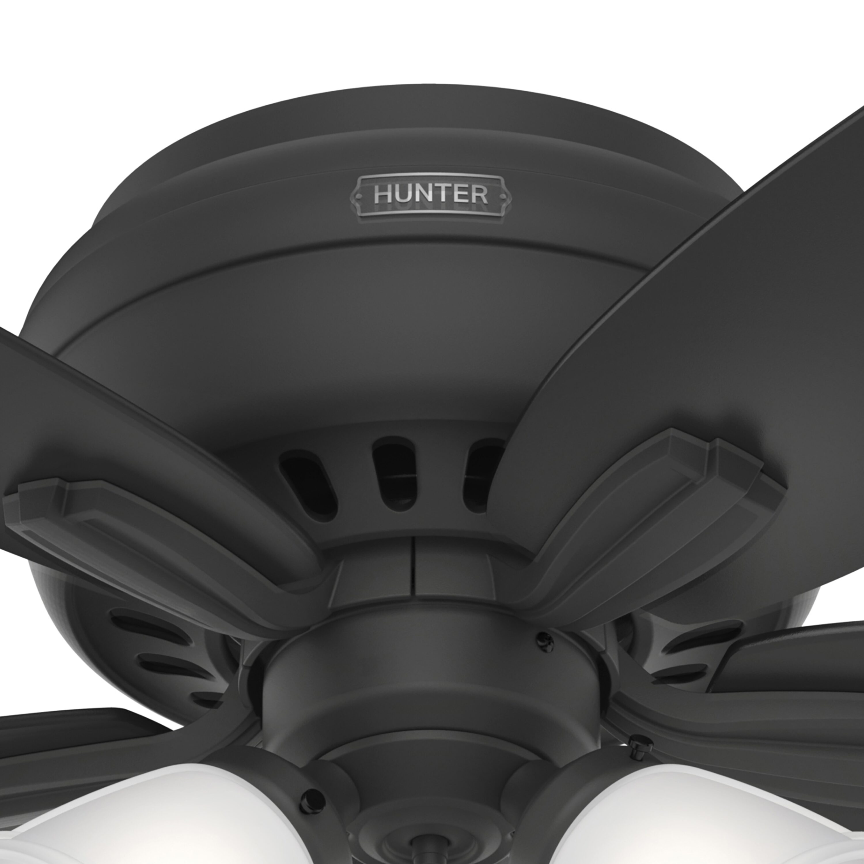 42" Matte Black Low Profile Ceiling Fan with LED Light
