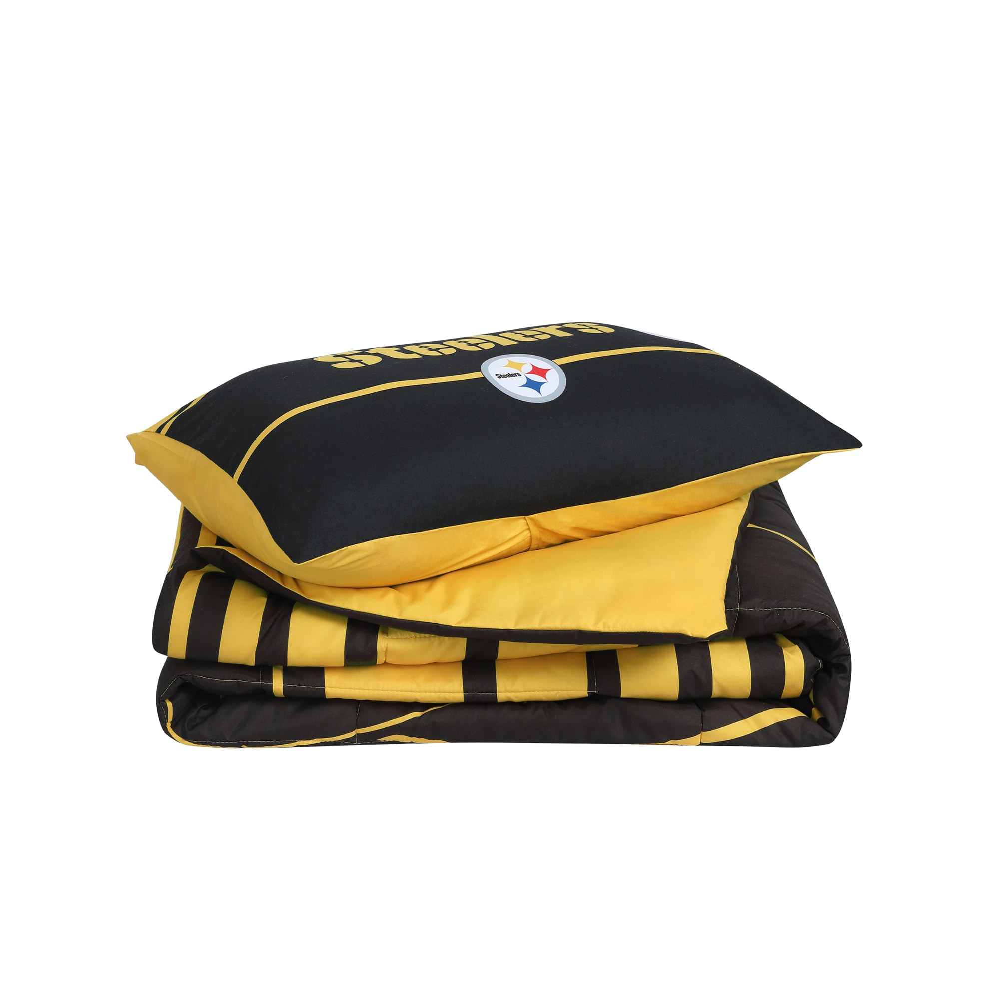 Cathay Sports Pittsburgh Steelers 2Piece Black/Gold Twin/Twin Xl Comforter Set in the Bedding
