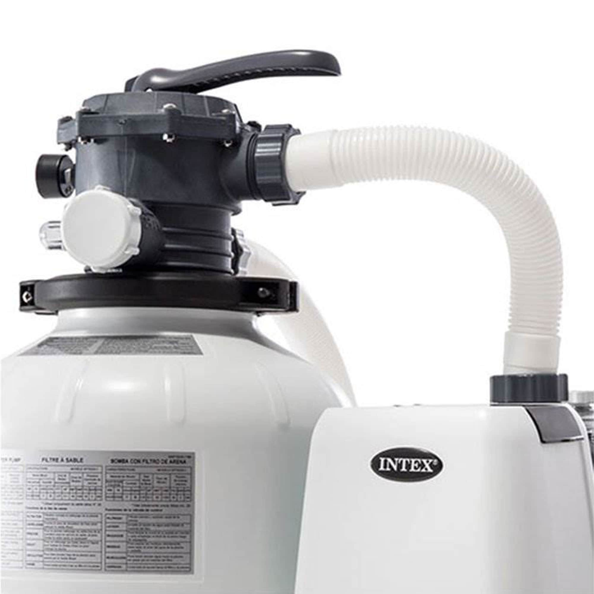 Intex 2800 GPH Above Ground Pool Sand Filter Pump with Timer 0.6 HP