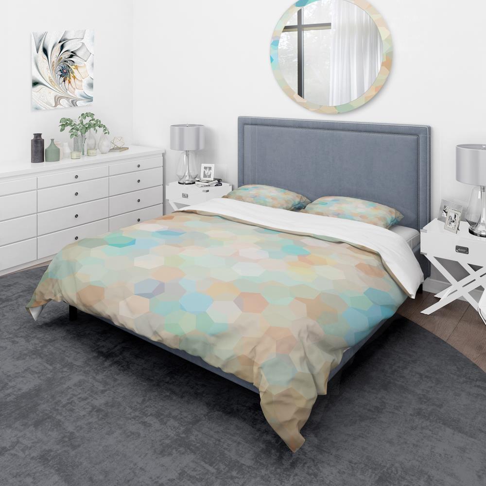 Designart BED19130-T 3-Piece Blue Twin Duvet Cover Set