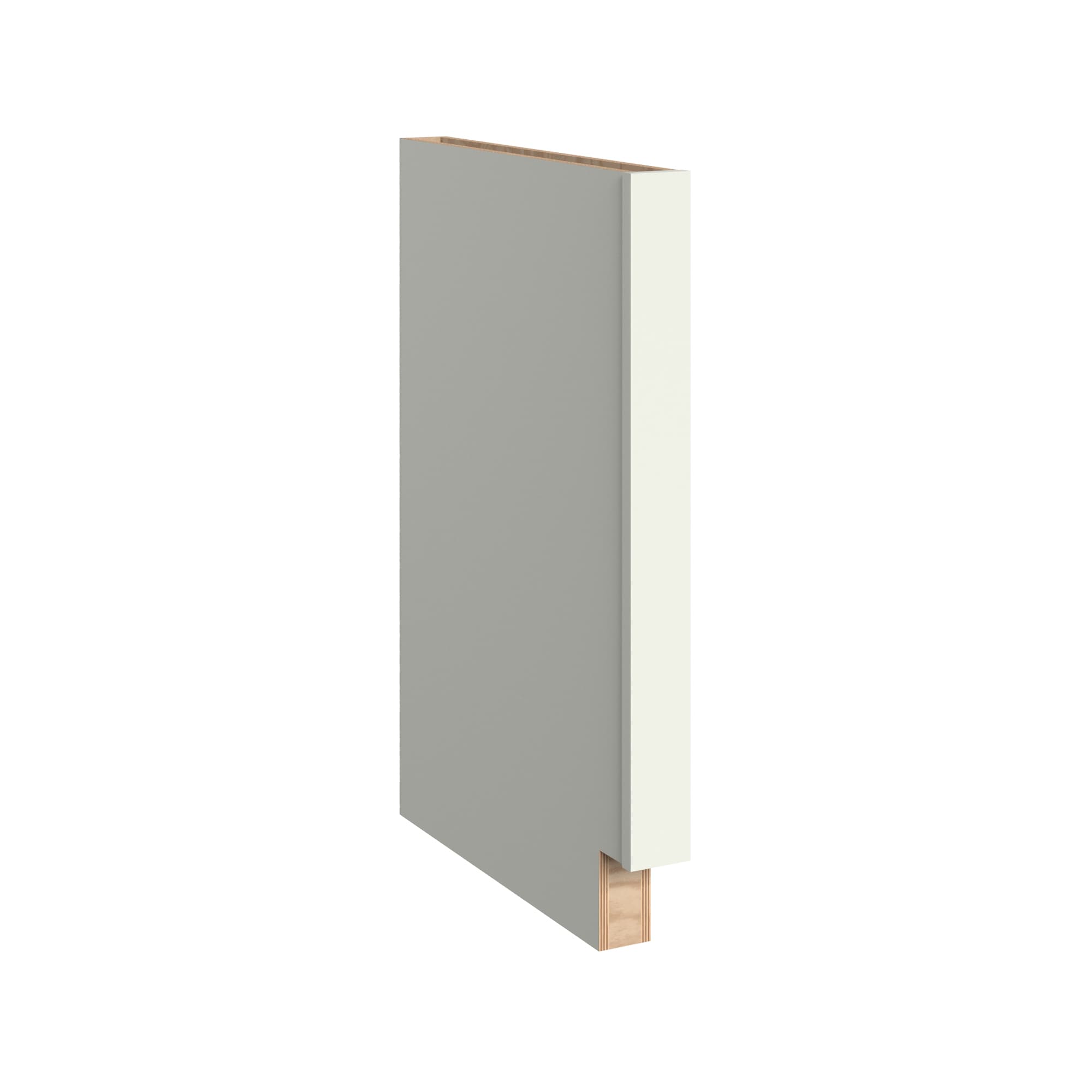 KraftMaid Momentum BB3G71 Deveron Cabinet End Panel 3-in W x 34.5-in H x 24-in D Dove White Painted (Base Cabinet End Panel)