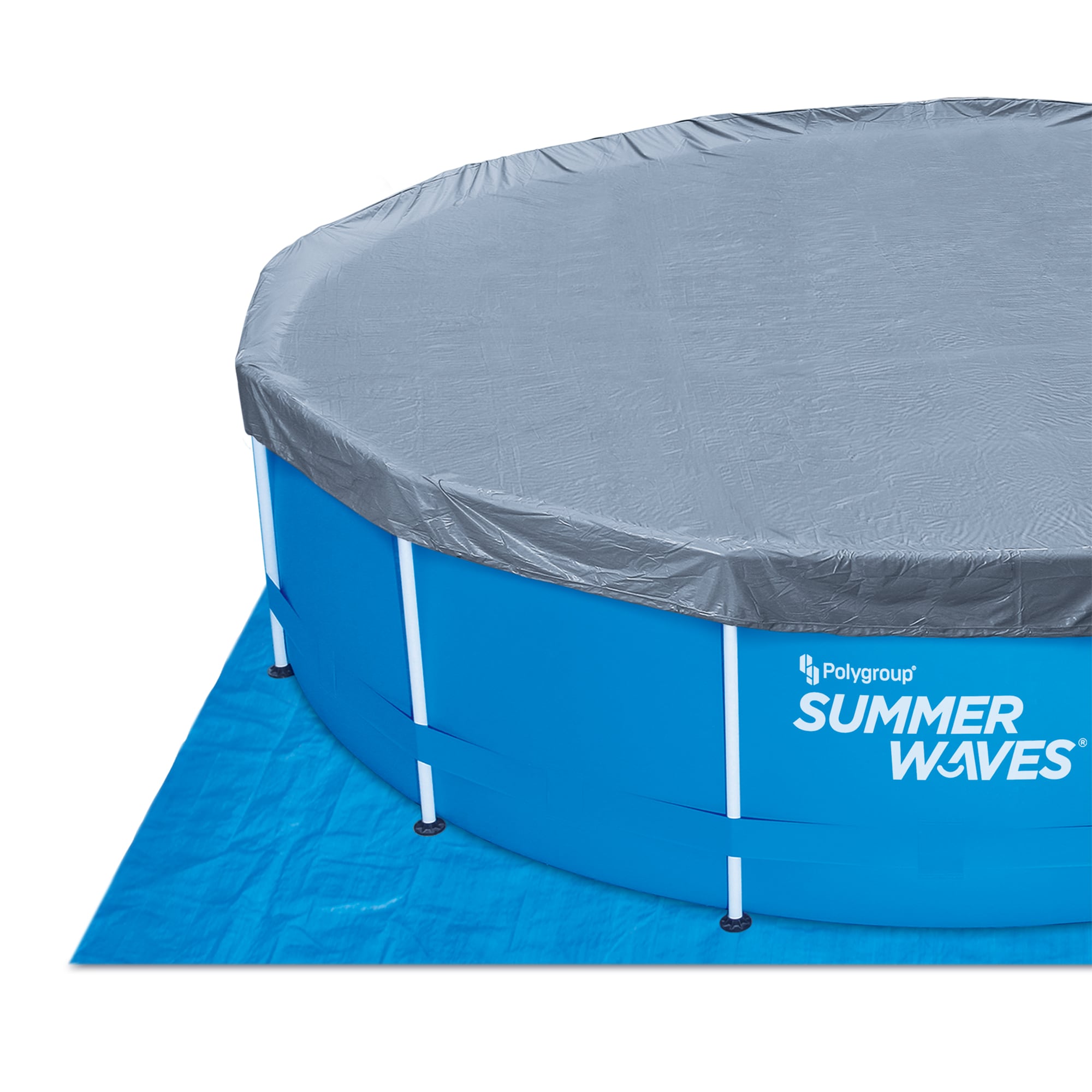 Summer Waves 10-ft x 10-ft x 30-in Inflatable Top Ring Round Above