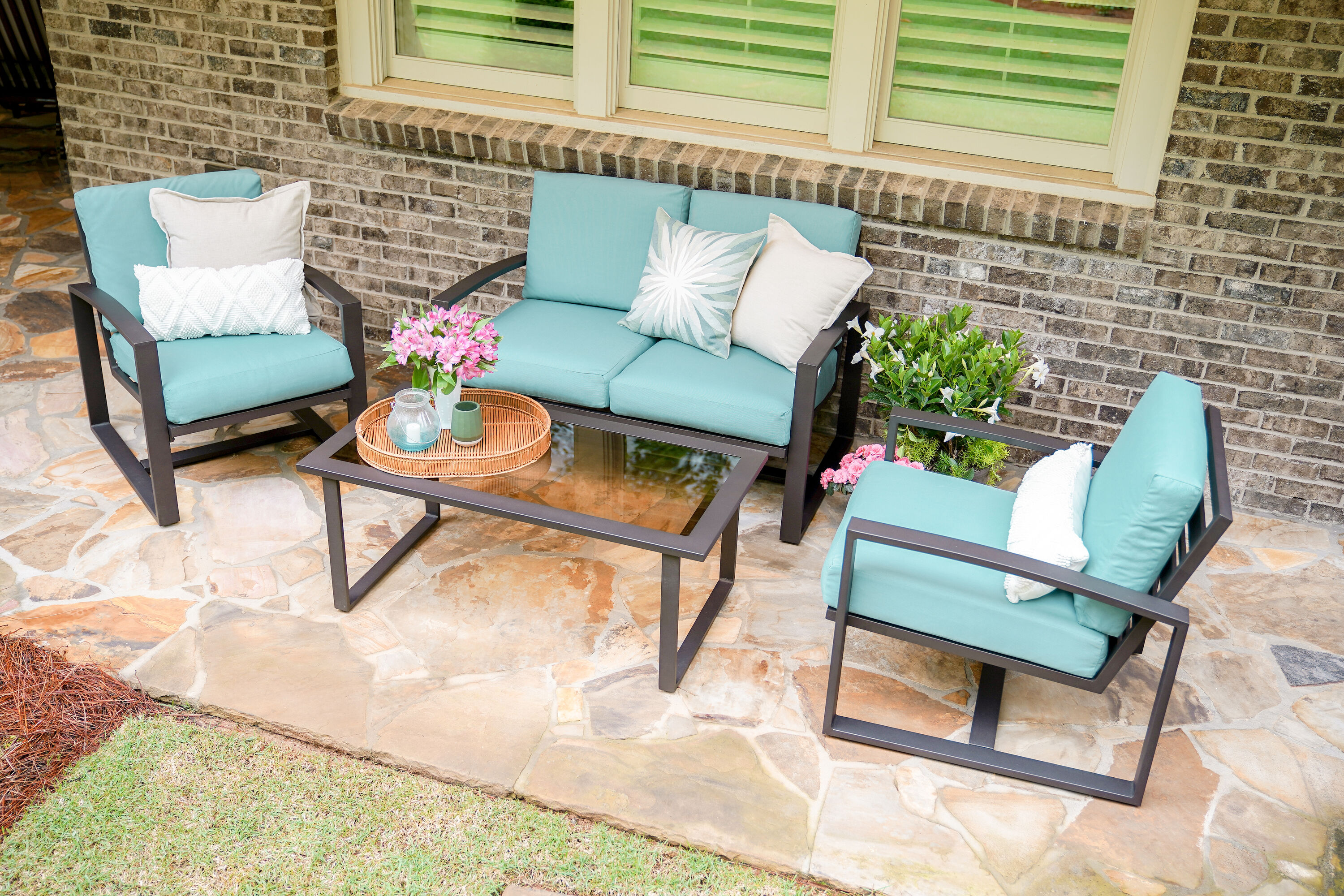 Leisure Made 967003-BLU Patio-Conversation-Sets - View #4