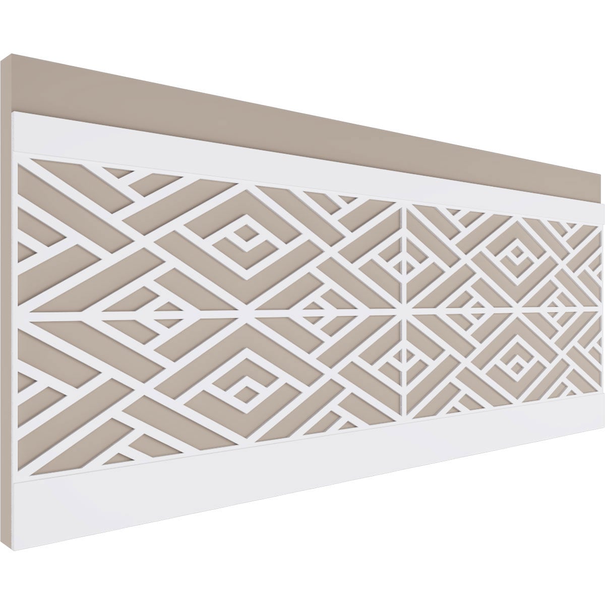 Ekena Millwork WPK36X94KLN 36-in x 94-1/2-in Smooth Paintable/Stainable White PVC Wainscoting Wall Panel ( 23.64-sq ft )
