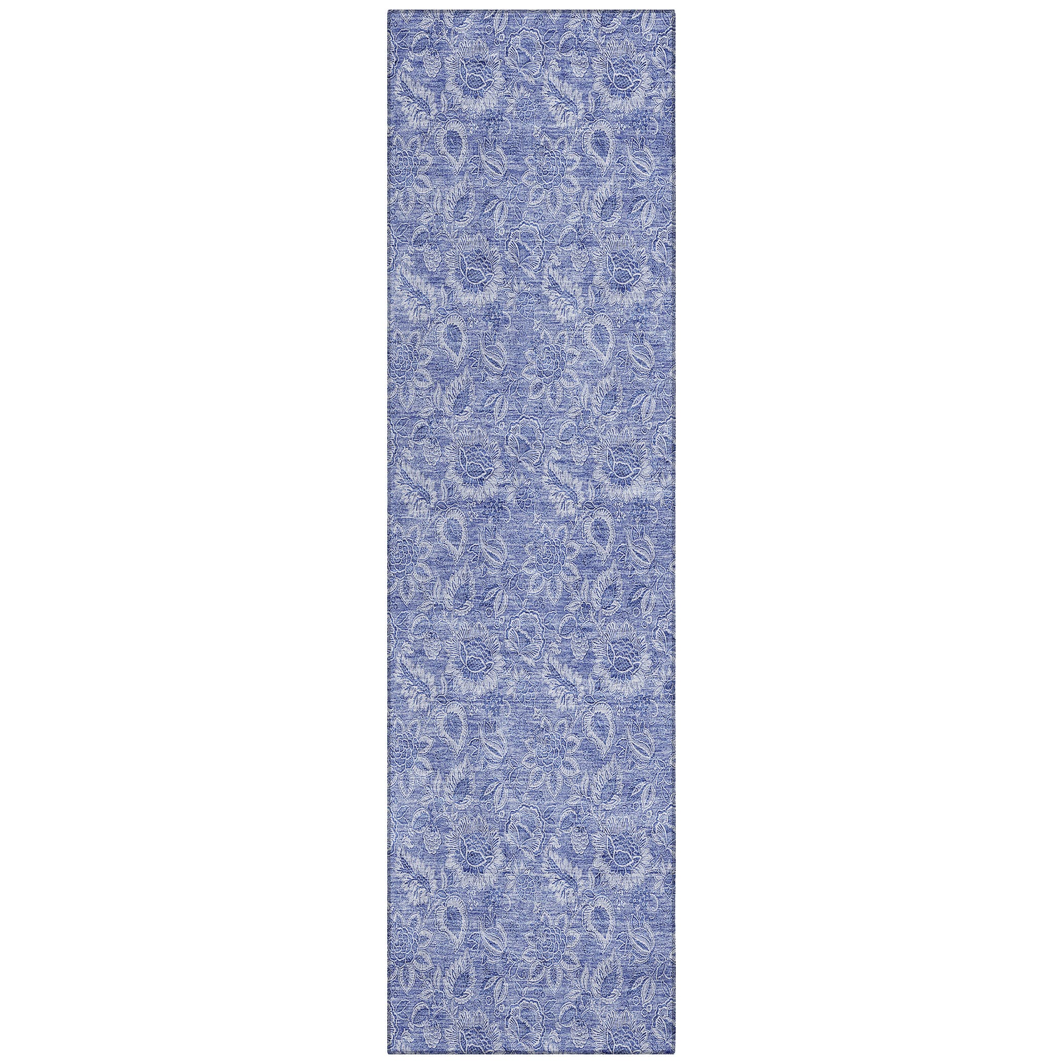 Addison Rugs ACN662DN2X8 Chantille ACN662DN 2 x 7 (ft) Polyester Denim Rectangular Indoor/Outdoor Geometric Machine washable Area rug