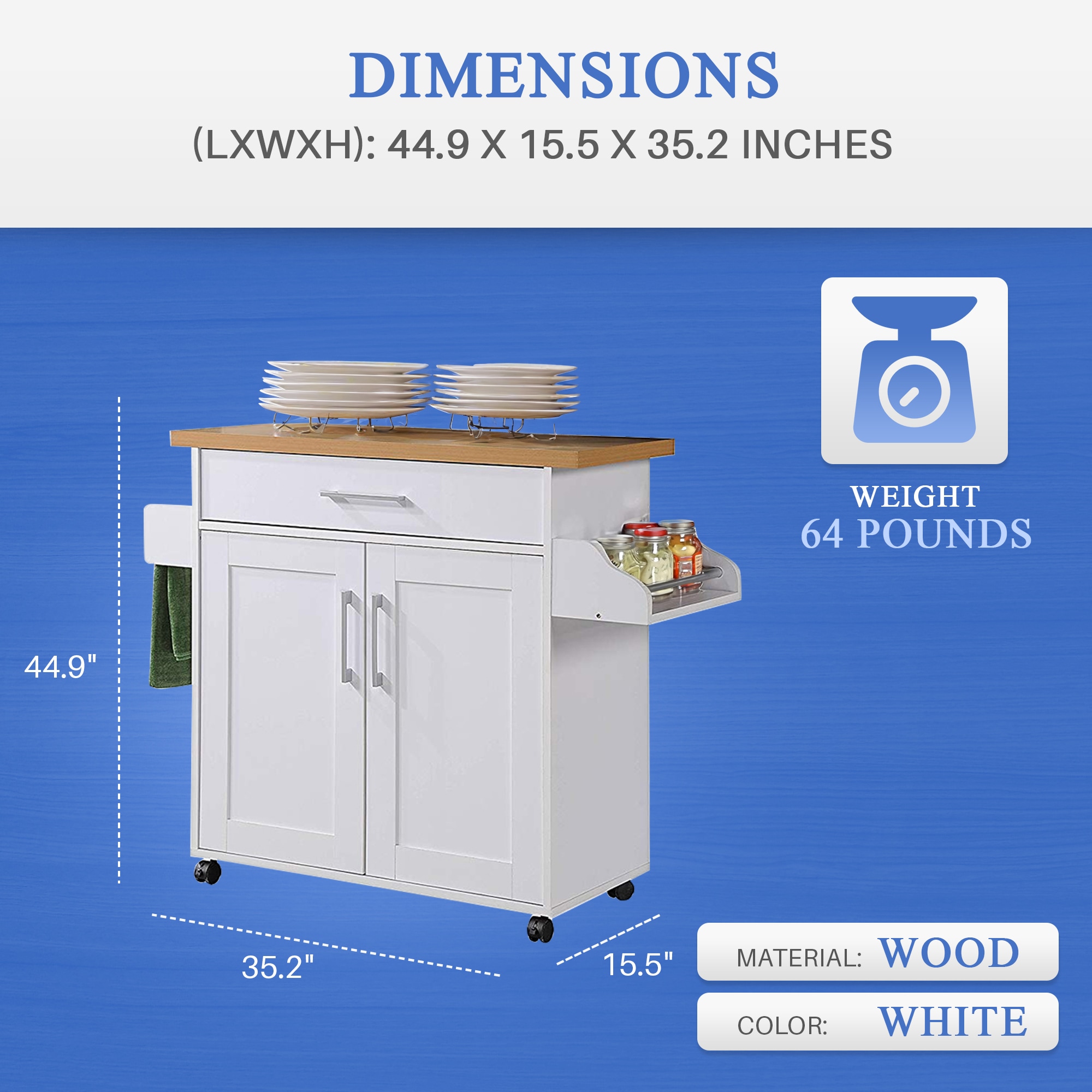 Hodedah 157738 Kitchen-Furniture - View #2