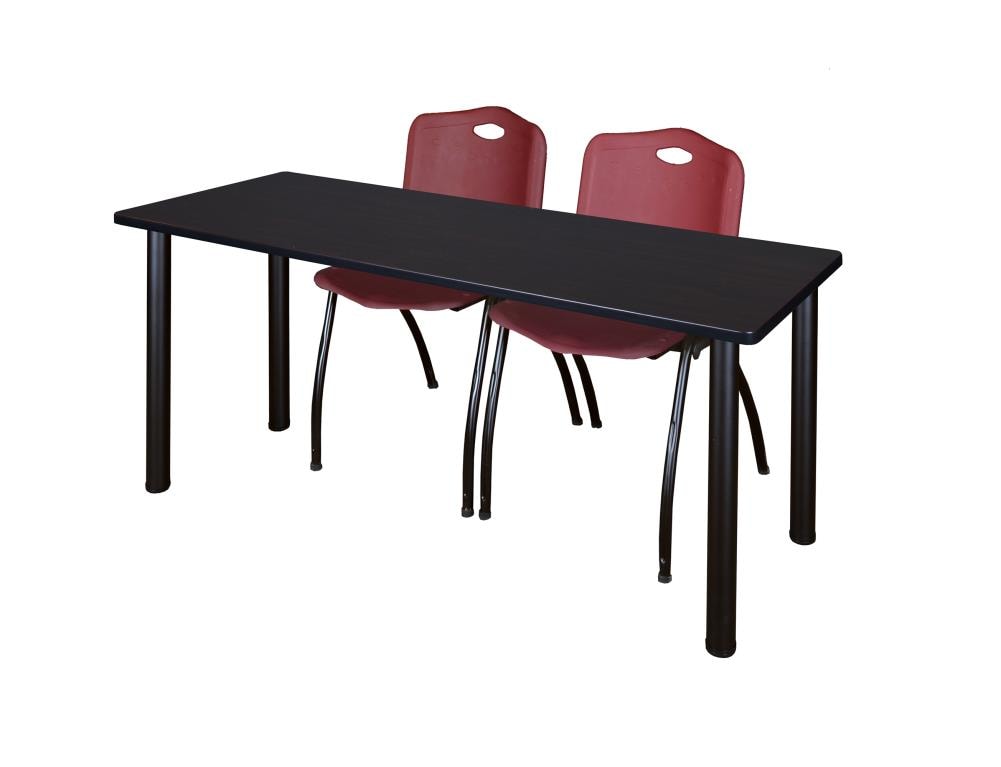 Regency MT7224MWBPBK47BY Training Brown 4-Person Training Table (72-in W x 29-in H)