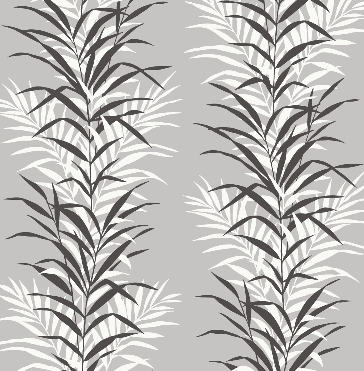 NextWall NW39100 30.75-Sq. Feet Monochrome Vinyl Floral stripe Self-adhesive Peel and Stick Wallpaper