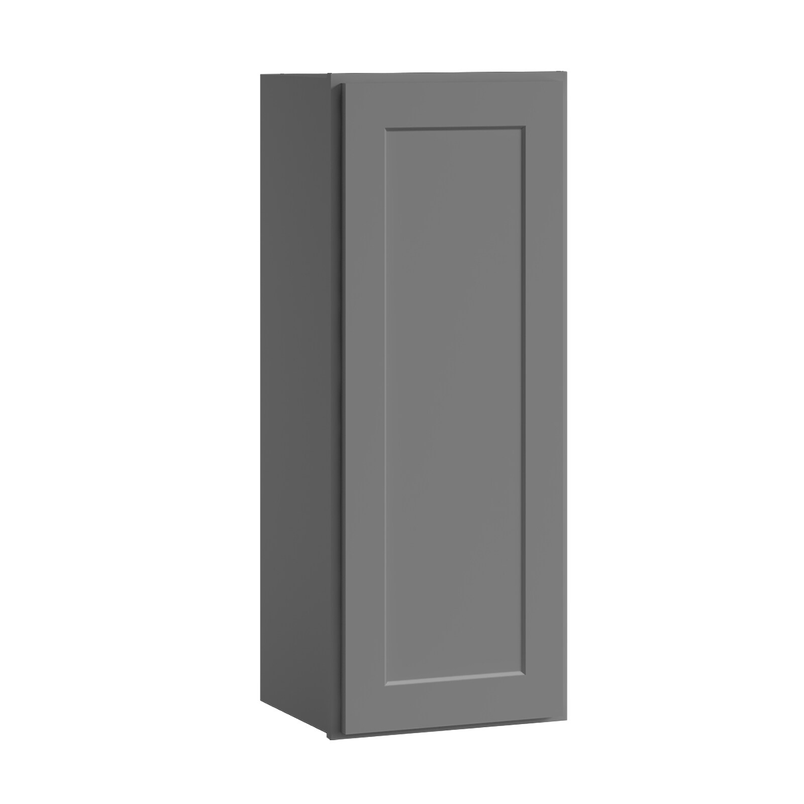 LOVMOR SG-W1542-LOWES 15-in W x 12-in D x 42-in H in Shaker Grey Plywood Ready to Assemble Wall Kitchen Cabinet with Doors and Shelves