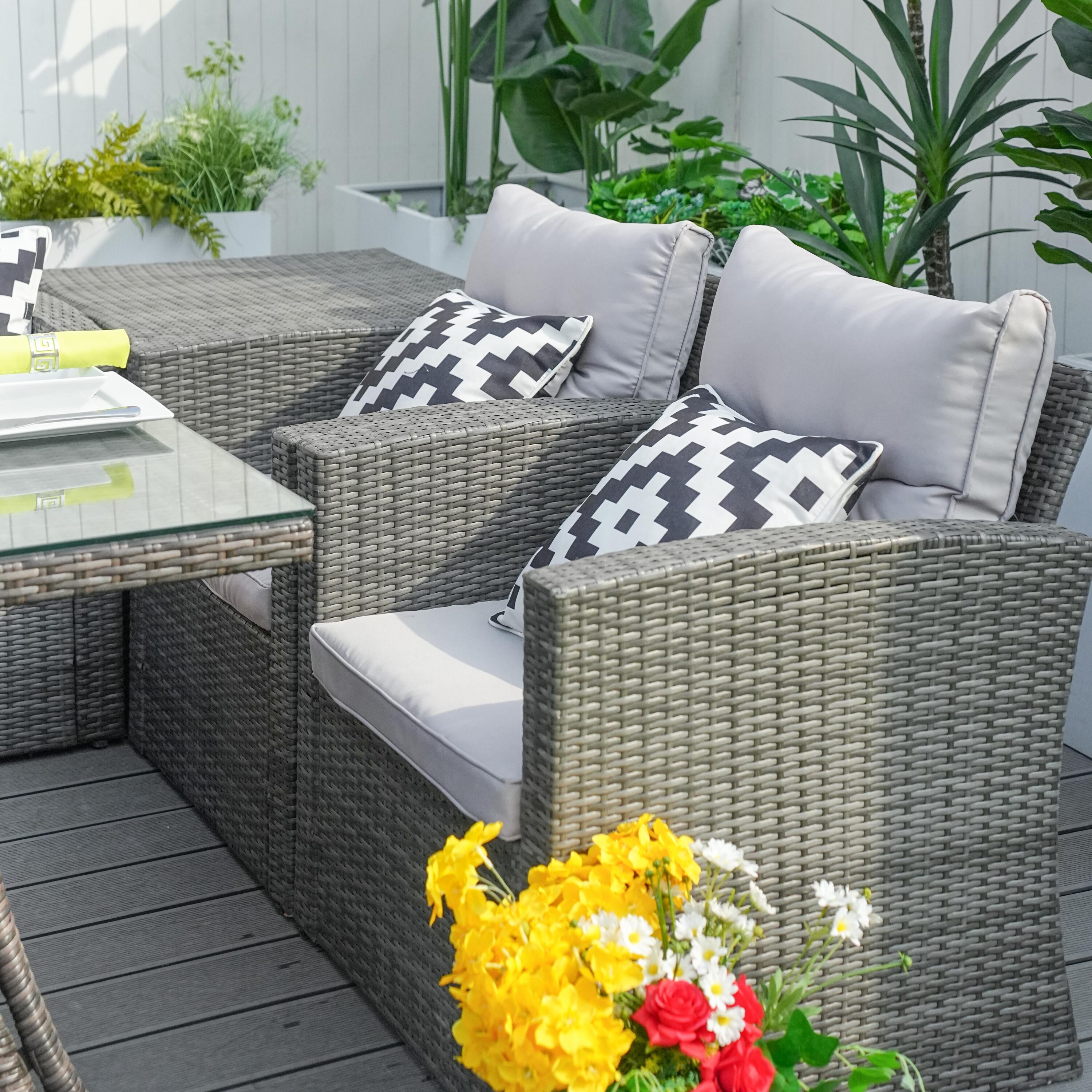 Direct Wicker DWG-1503&06R-GR Patio-Dining-Sets - View #6